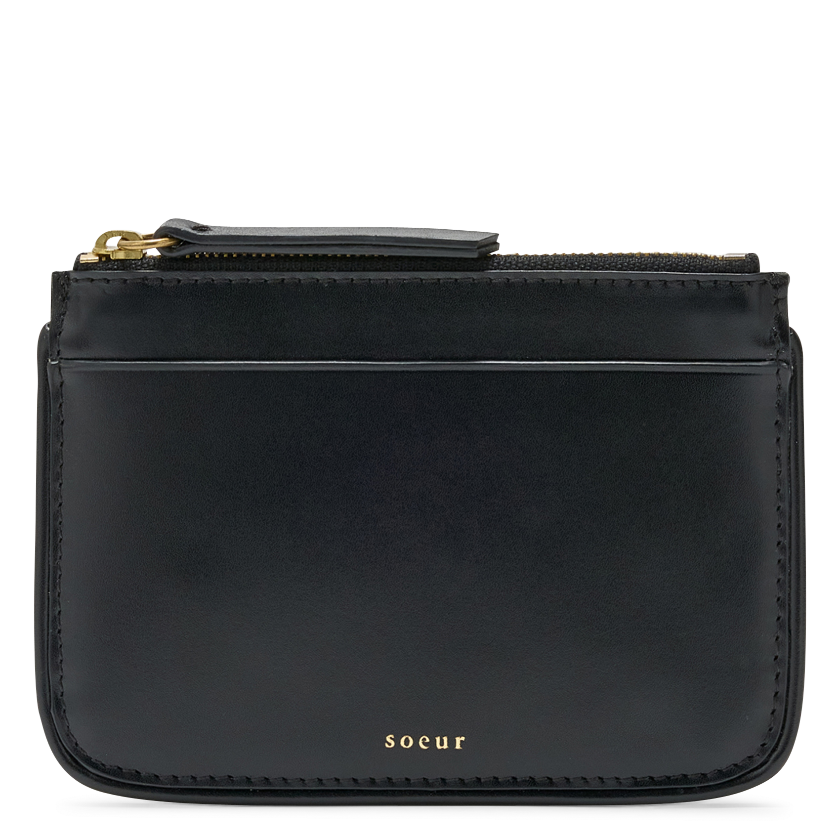 Porte-monnaie en cuir arsene SOEUR Noir