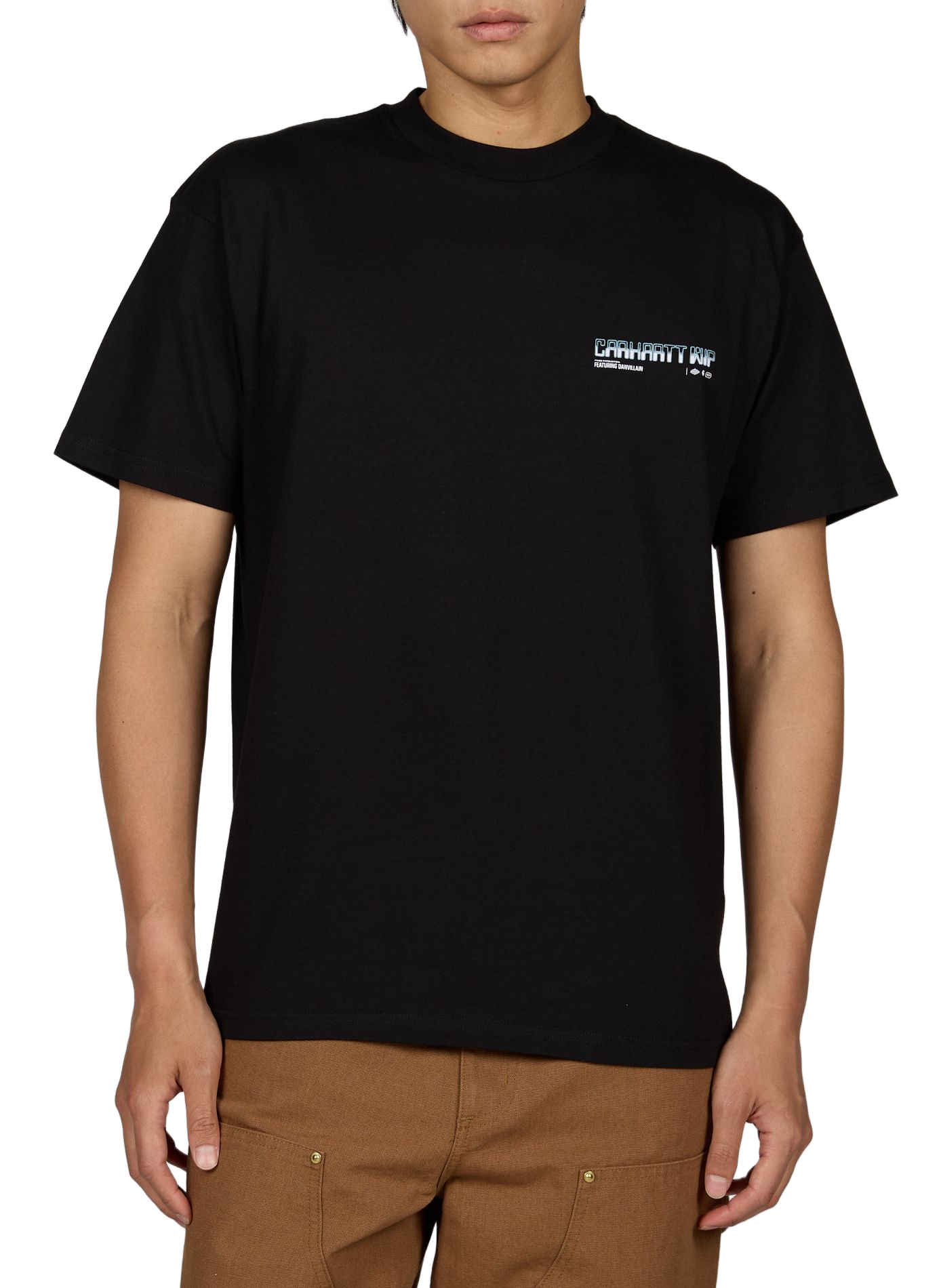 Straight round neck printed cotton t-shirt CARHARTT WIP Black