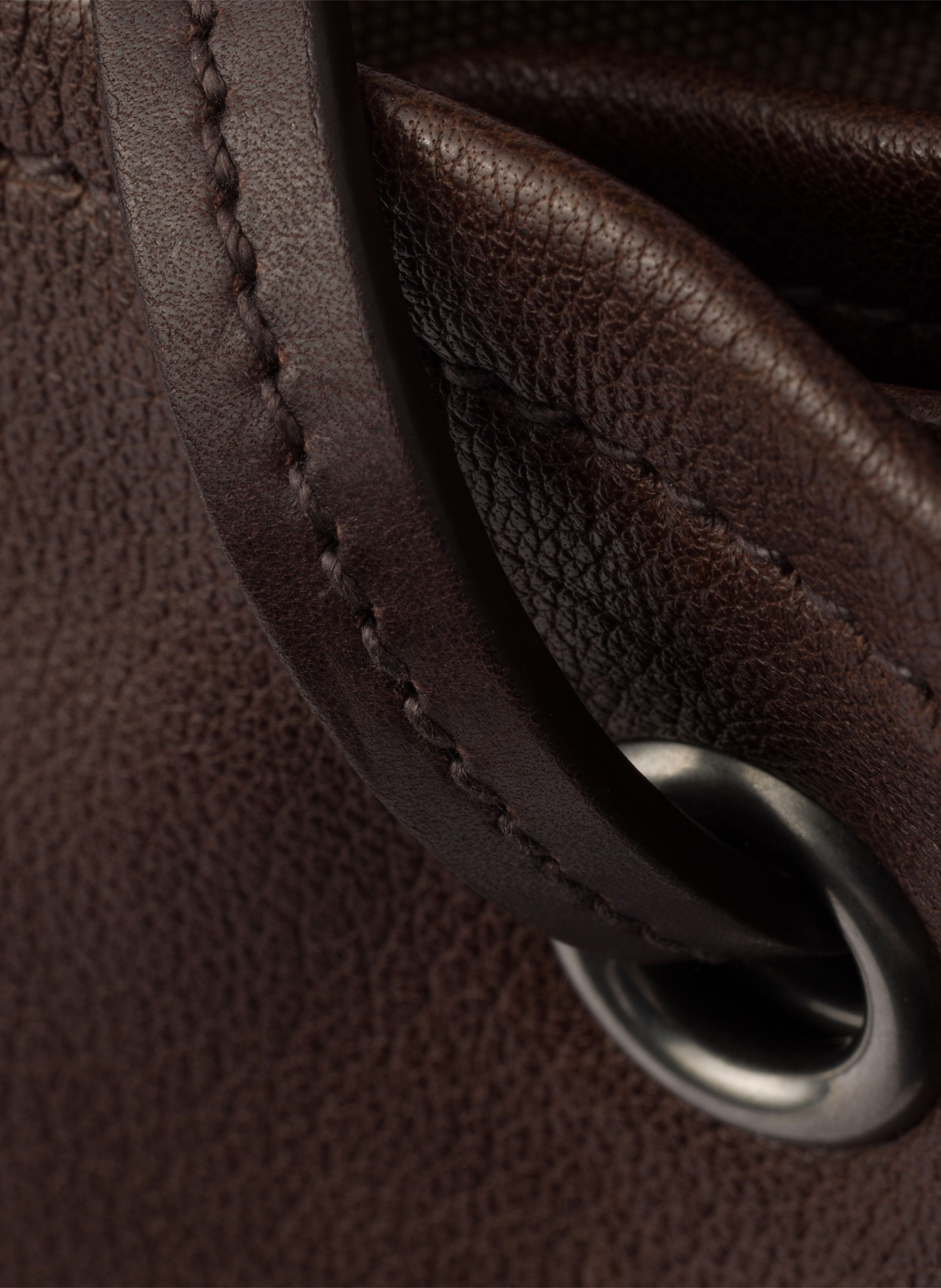 Grand sac en cuir prada route PRADA Marron