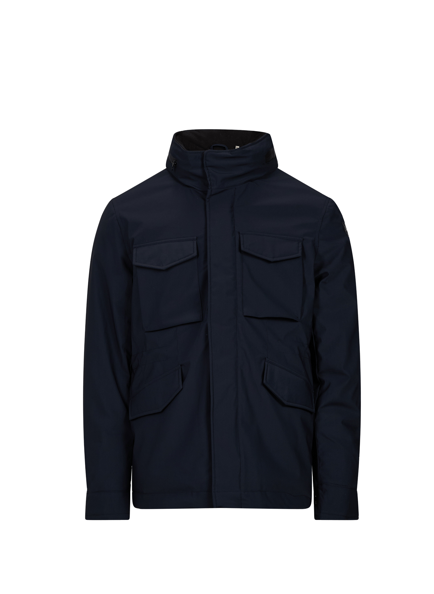 Straight-cut high-neck jacket SCHOTT Blue