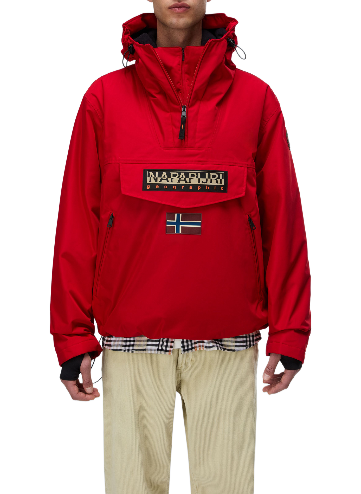 Kapuzenjacke mit Reißverschlusskragen NAPAPIJRI Rot