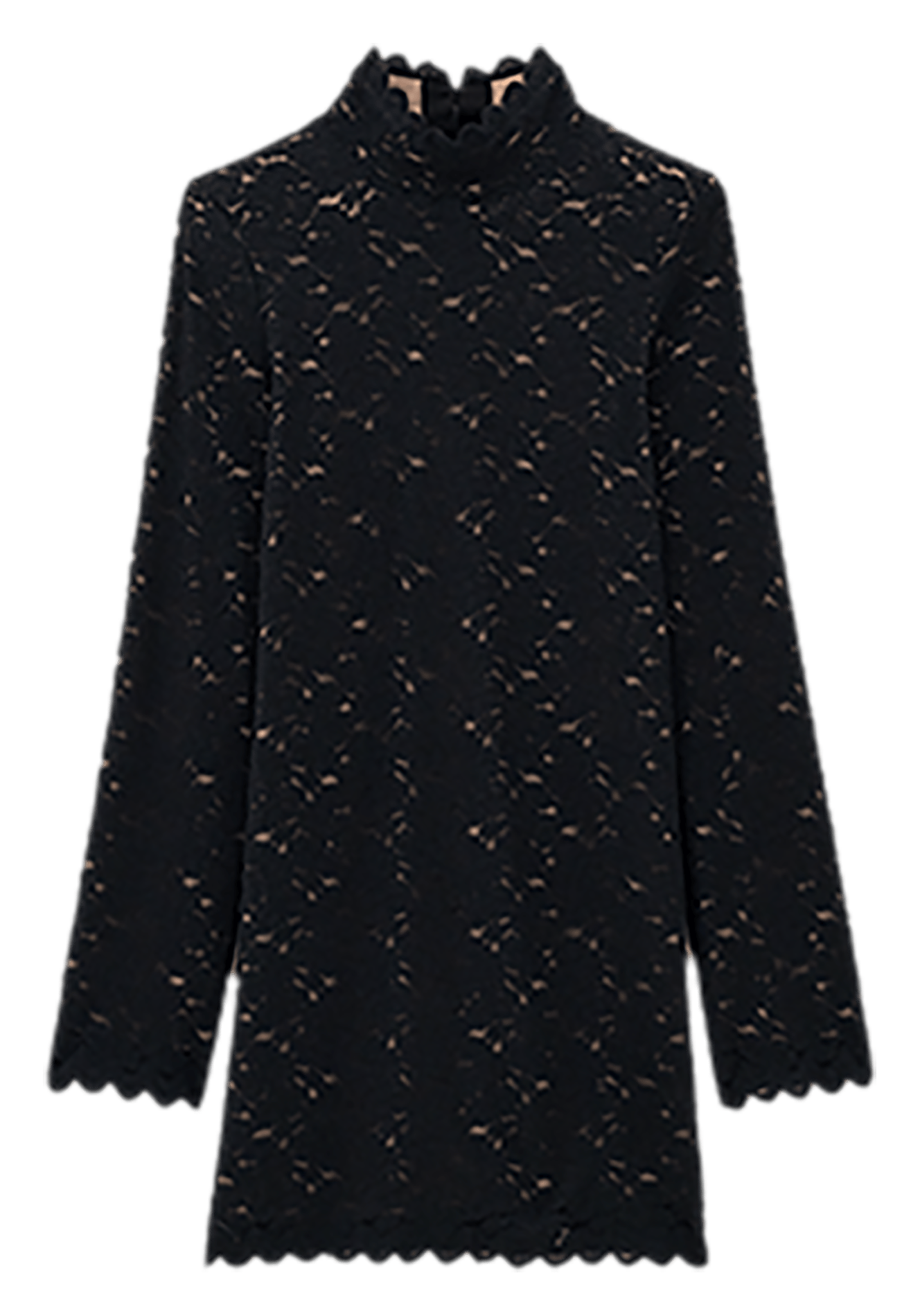 Robe courte droite à dentelle learia BA&SH Noir