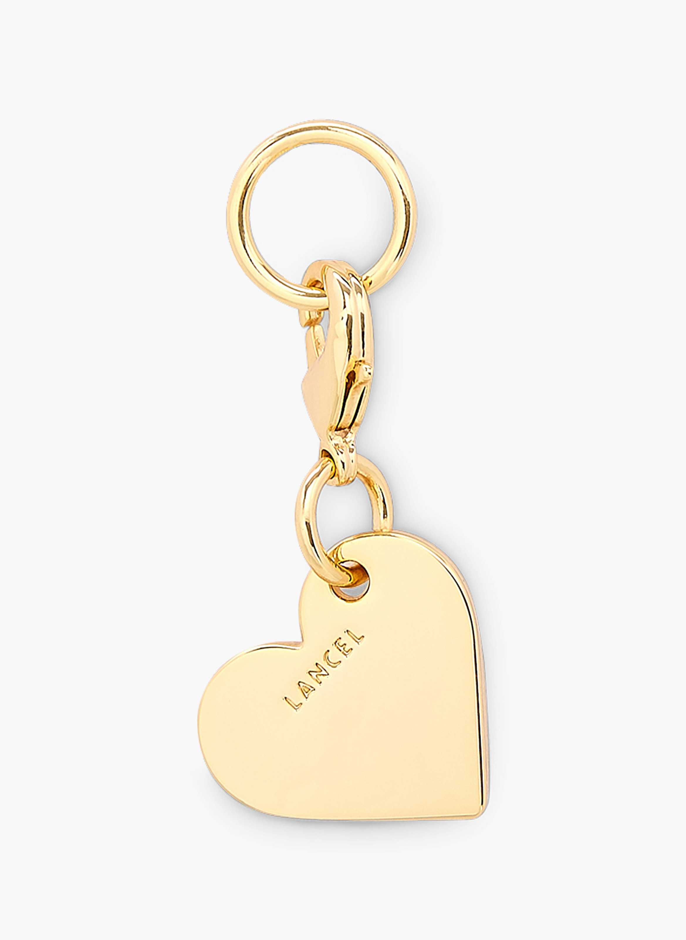 Pendentif en métal doré en forme de cœur lancel. LANCEL Doré