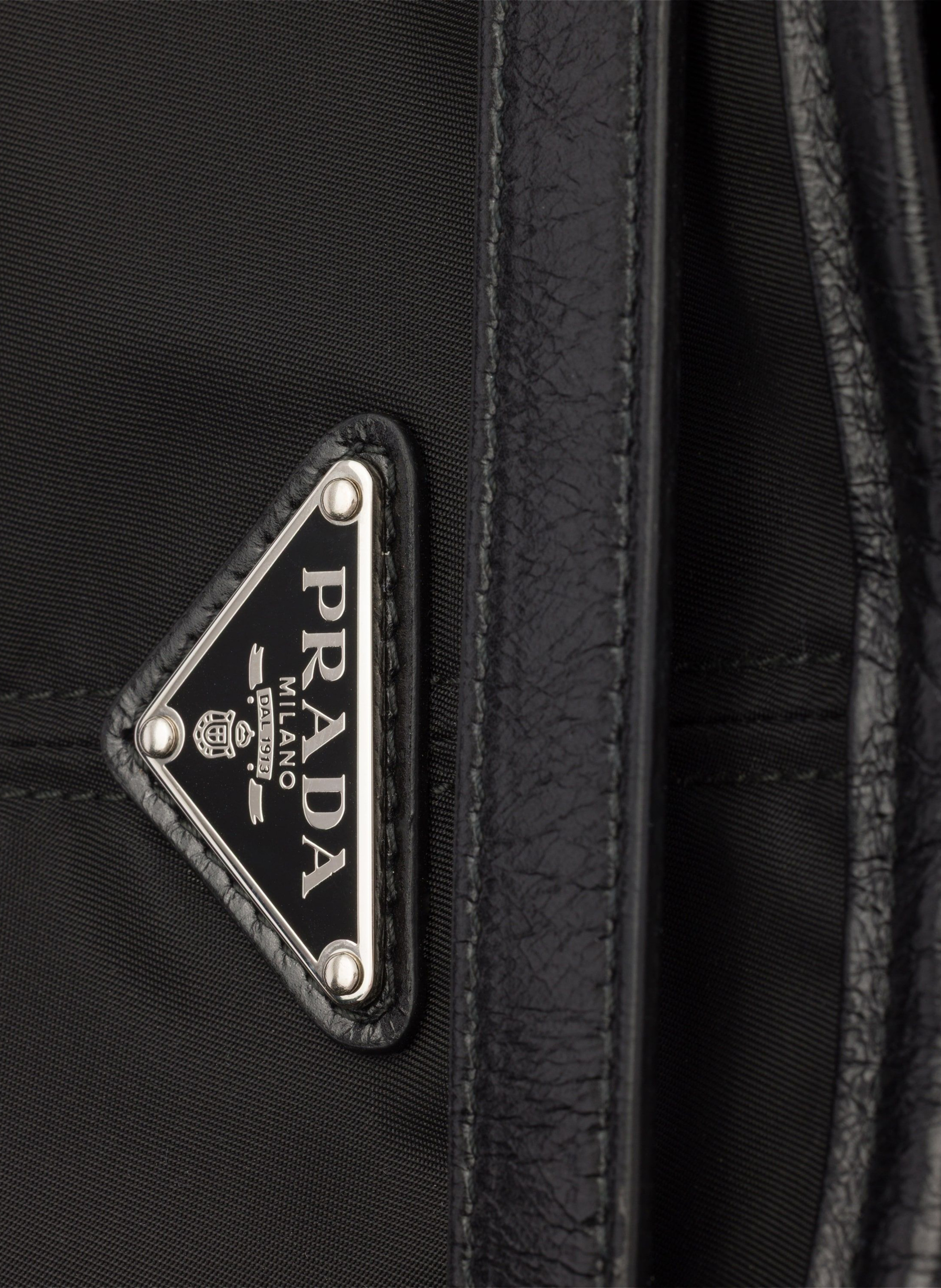 Sac porté épaule prada bonnie en re-nylon et cuir PRADA Noir