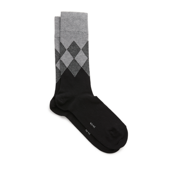 Burlington Cotton Lisle Mid-calf Socks In Black