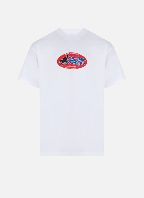 T-Shirt mit Katzenaufklebern WeißCARHARTT WIP 