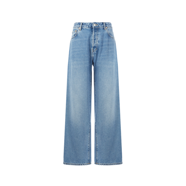 Bellerose High-waisted Cotton Jeans In Blue