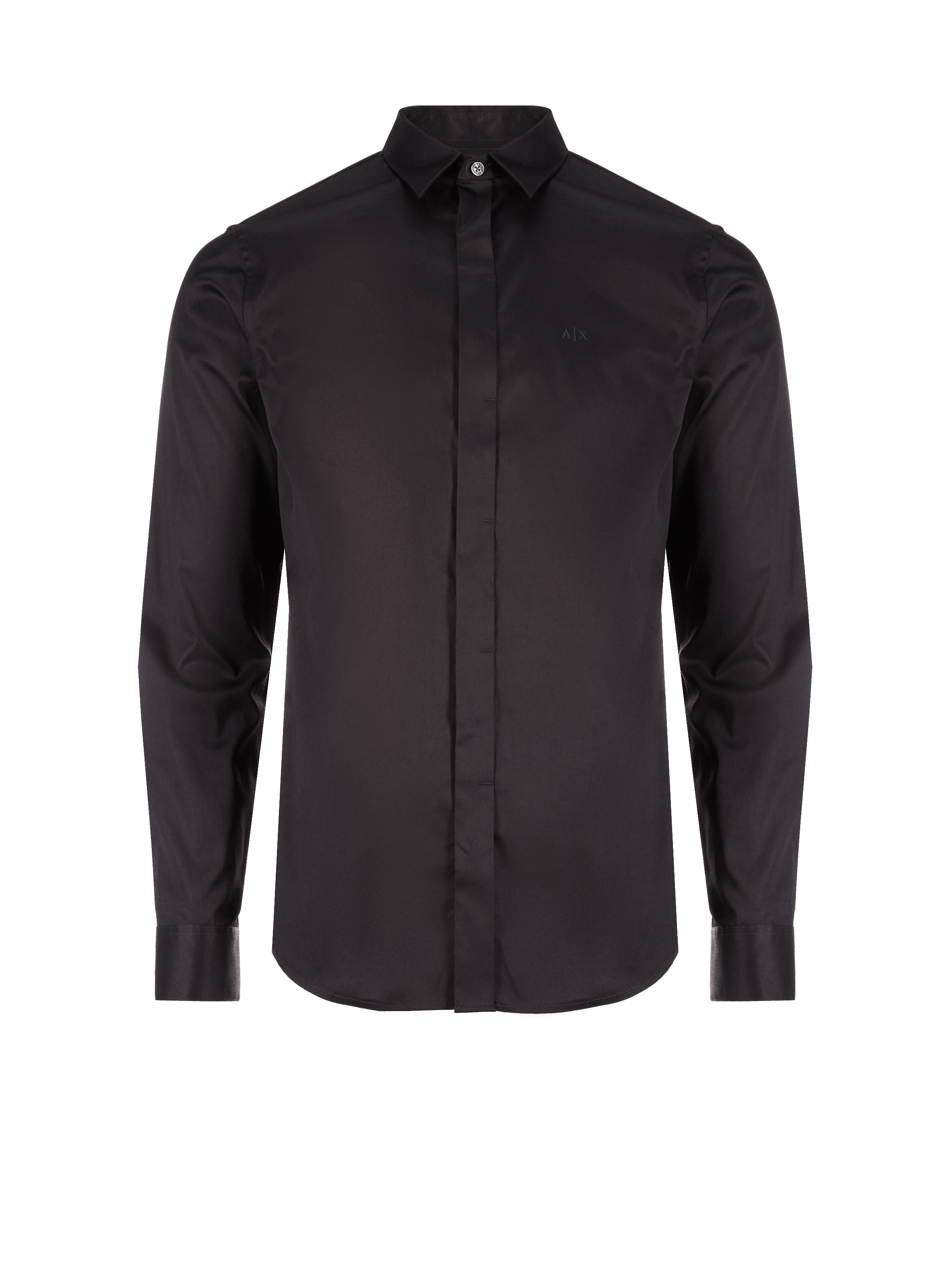 Button Down long-sleeve cotton Shirt ARMANI EXCHANGE Black