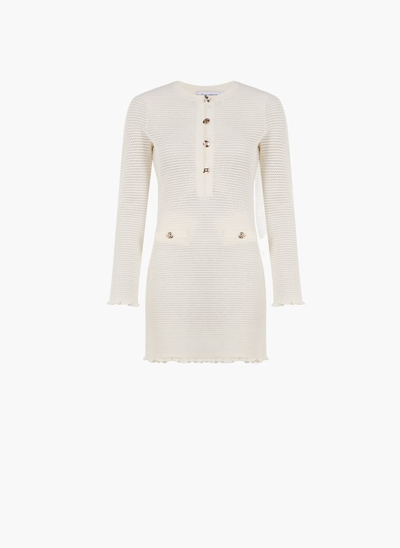 Crochet mini dress White Self portrait - Women | Printemps.com Crochet mini dress White Self portrait - Women | Printemps.com