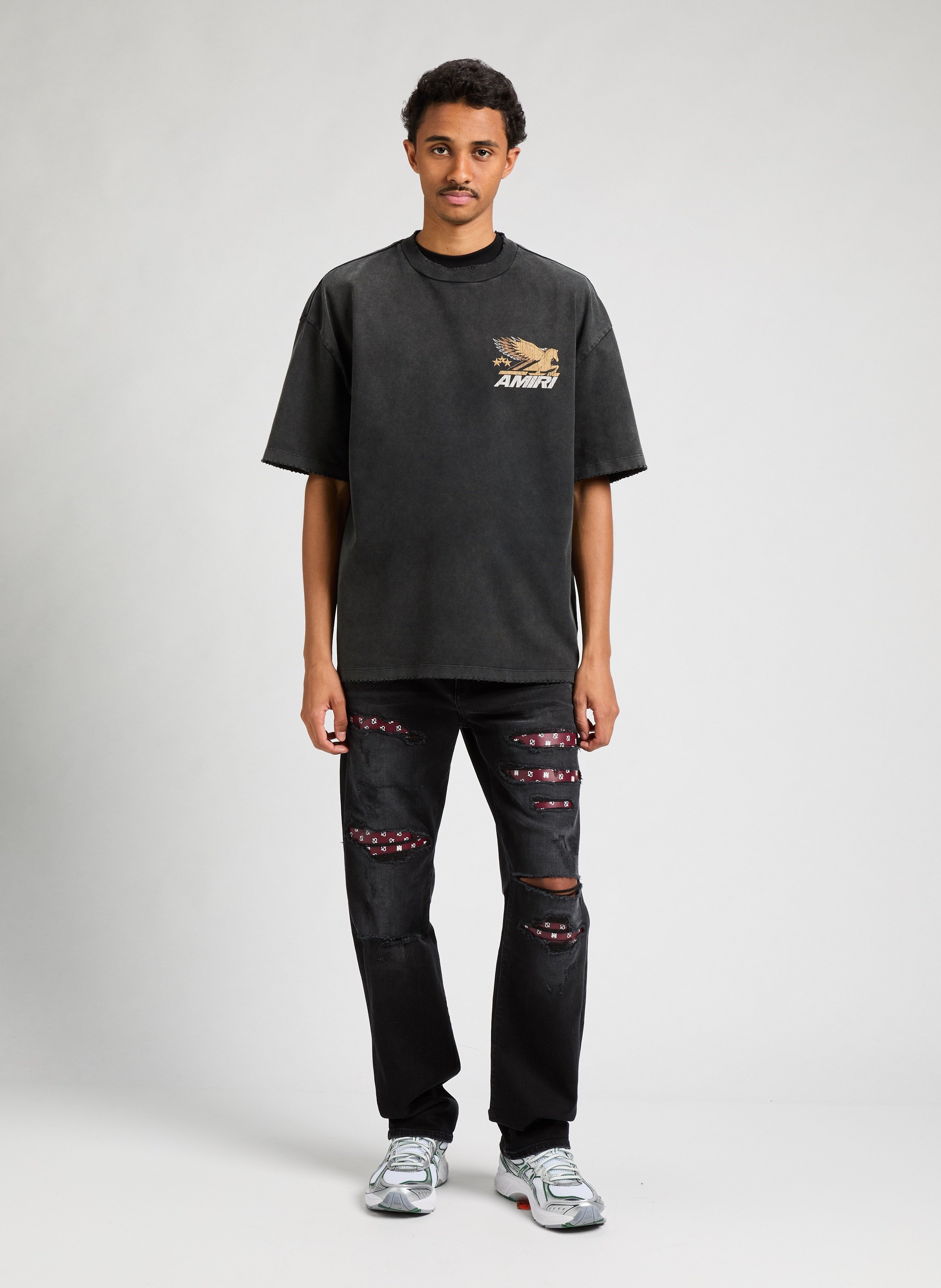 T-shirt Vintage Pegasus AMIRI Noir