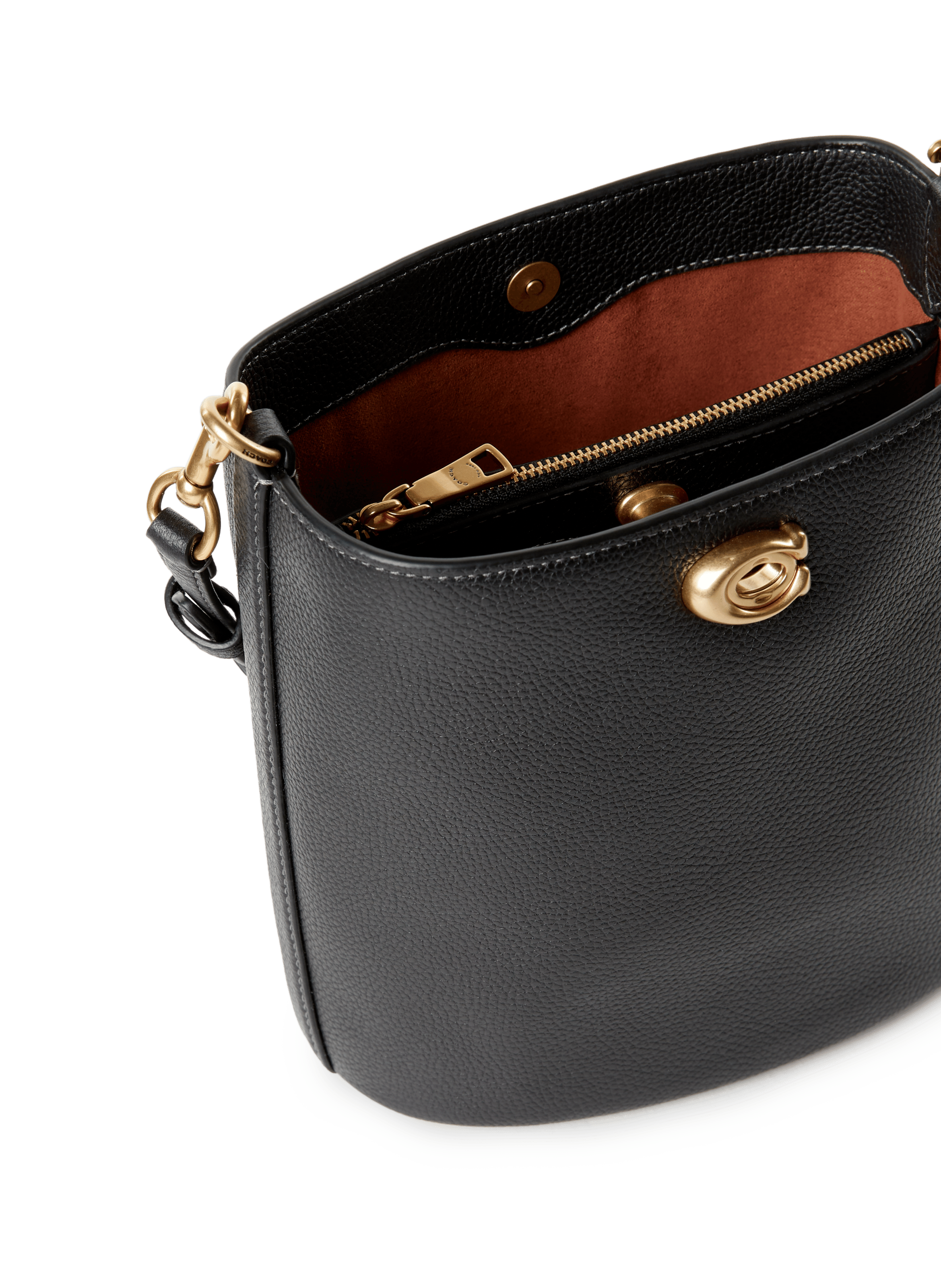 Sac seau Willow 19 en cuir COACH Noir