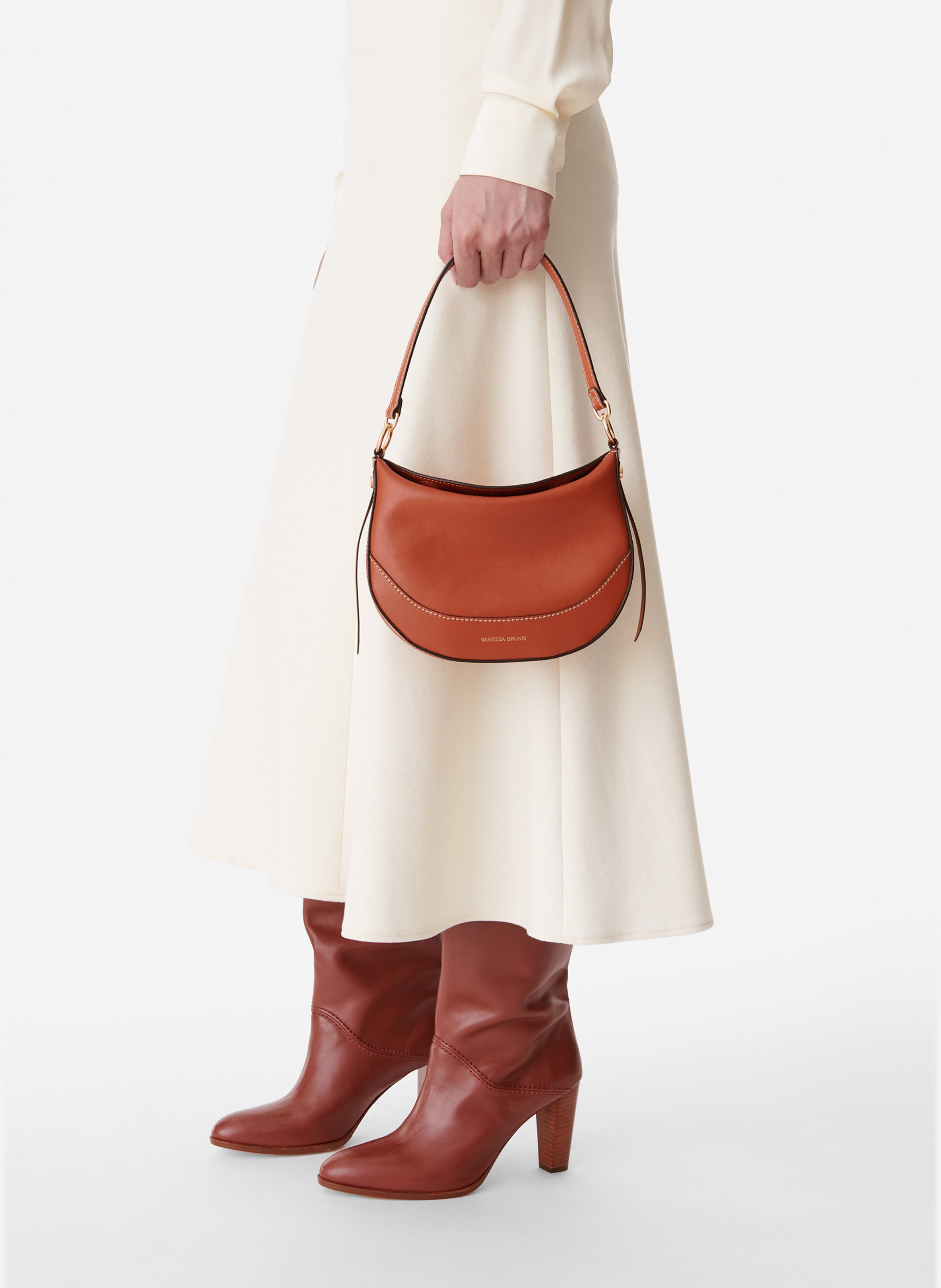 Petit sac daily en cuir VANESSA BRUNO Rouge