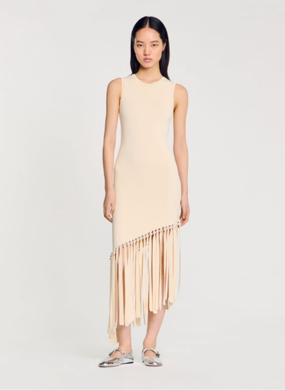 Robe longue moulante Beige by SANDRO SANDRO Robe longue moulante Beige