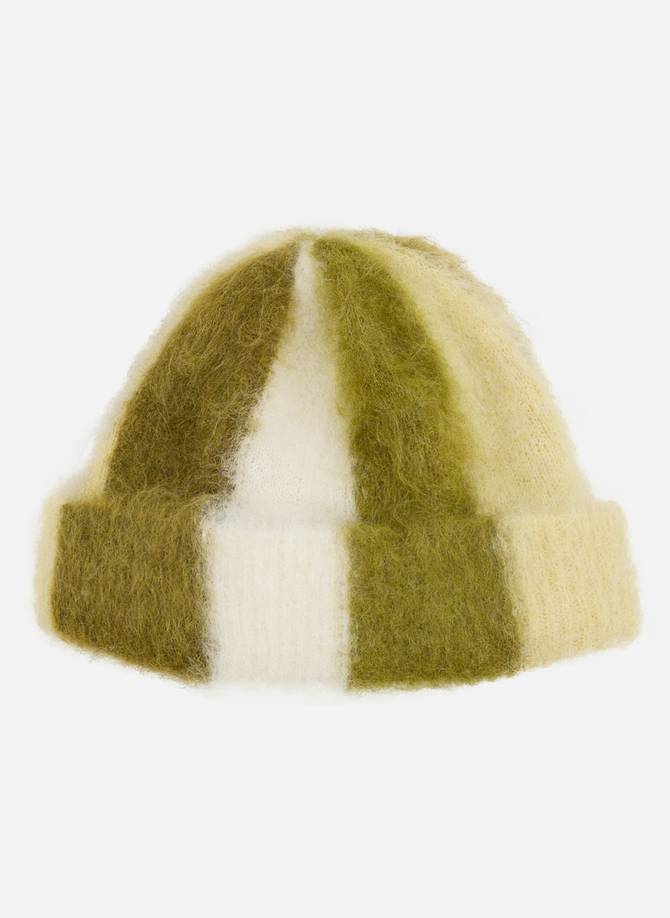 Bonnet rayé ami de coeur en alpaga unisexe AMI PARIS Beige