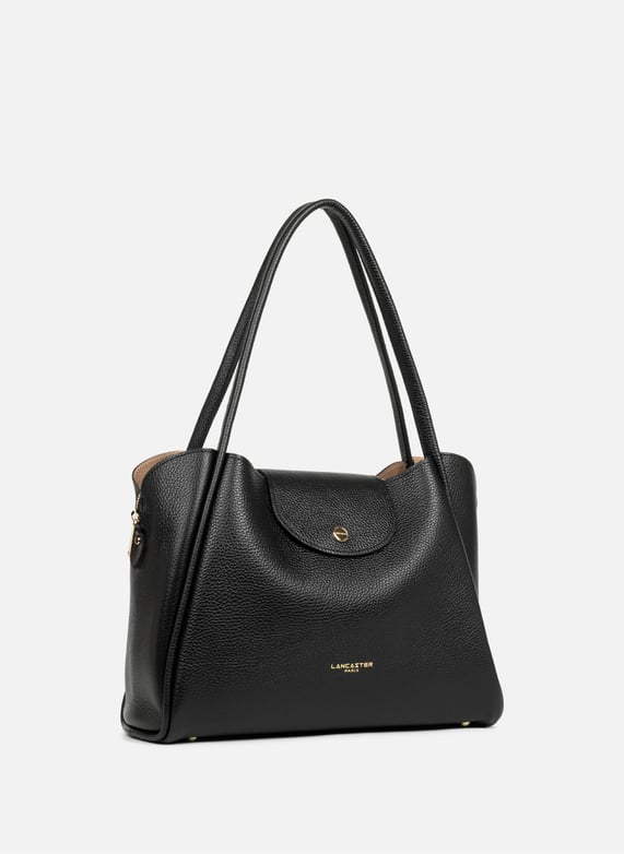 Sac cabas épaule - ida double | Noir by LANCASTER Sac cabas épaule - ida double Noir