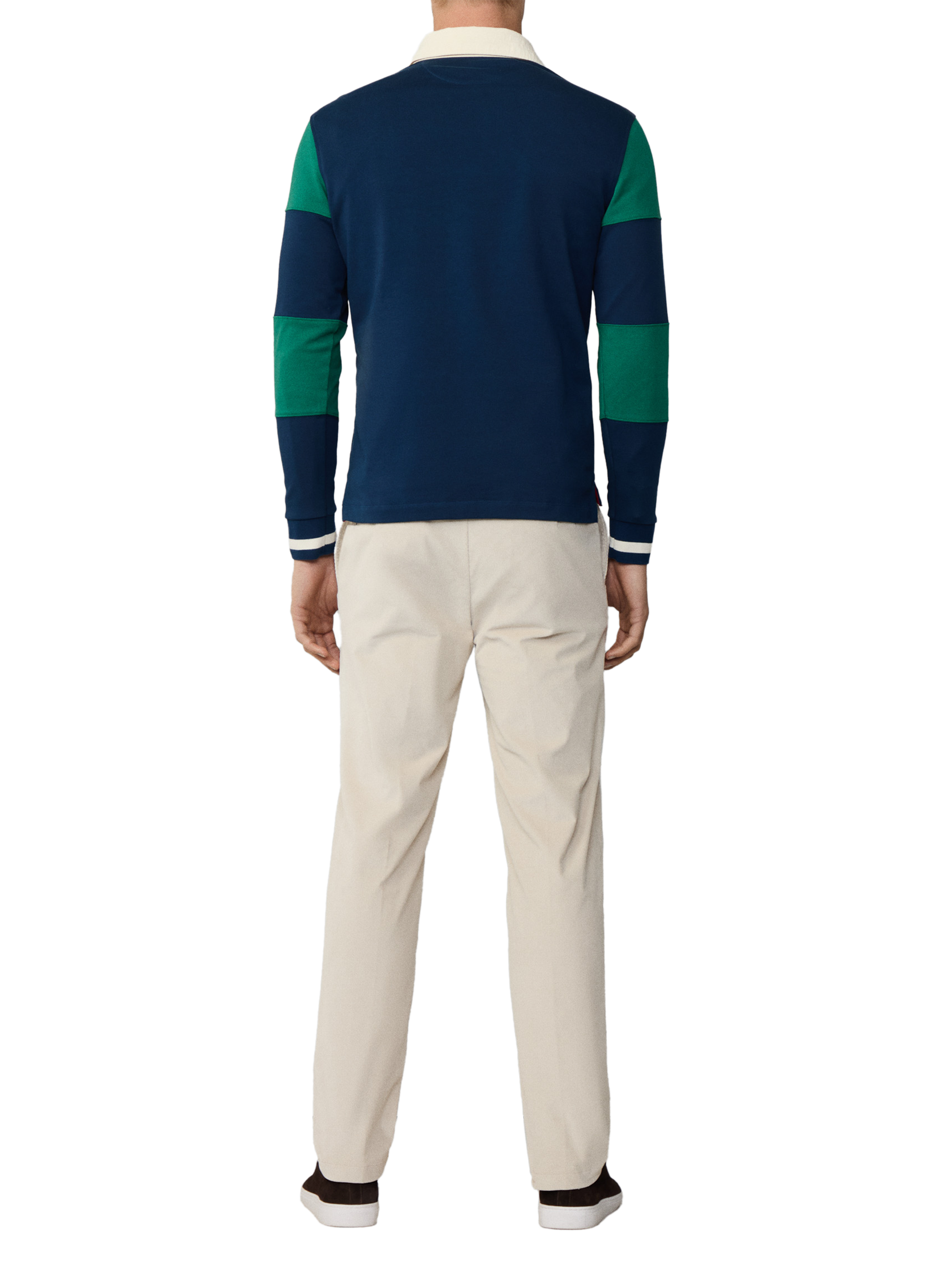 Polo manches longues en coton FACONNABLE Bleu