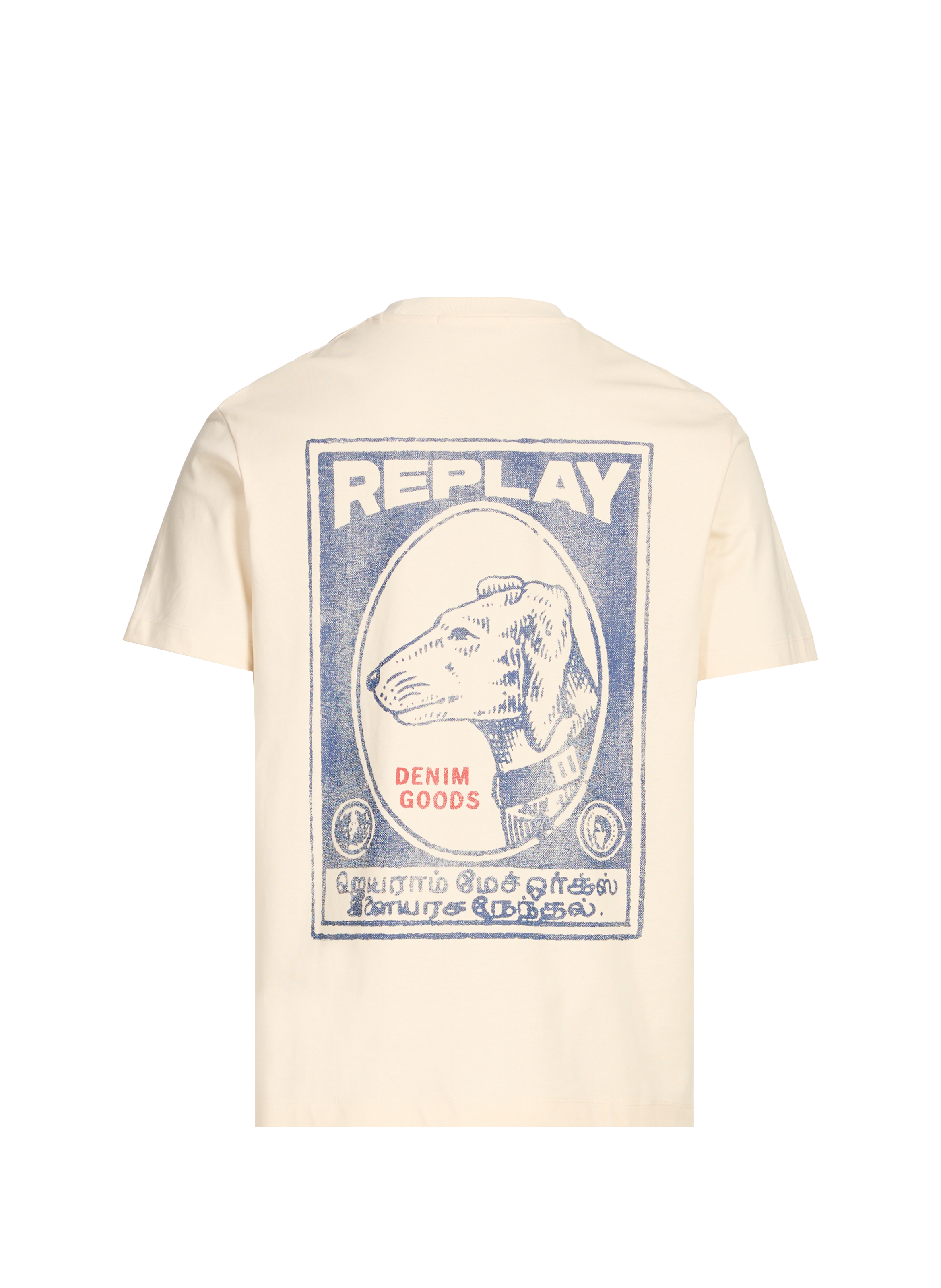 T-shirt droit en coton REPLAY Blanc