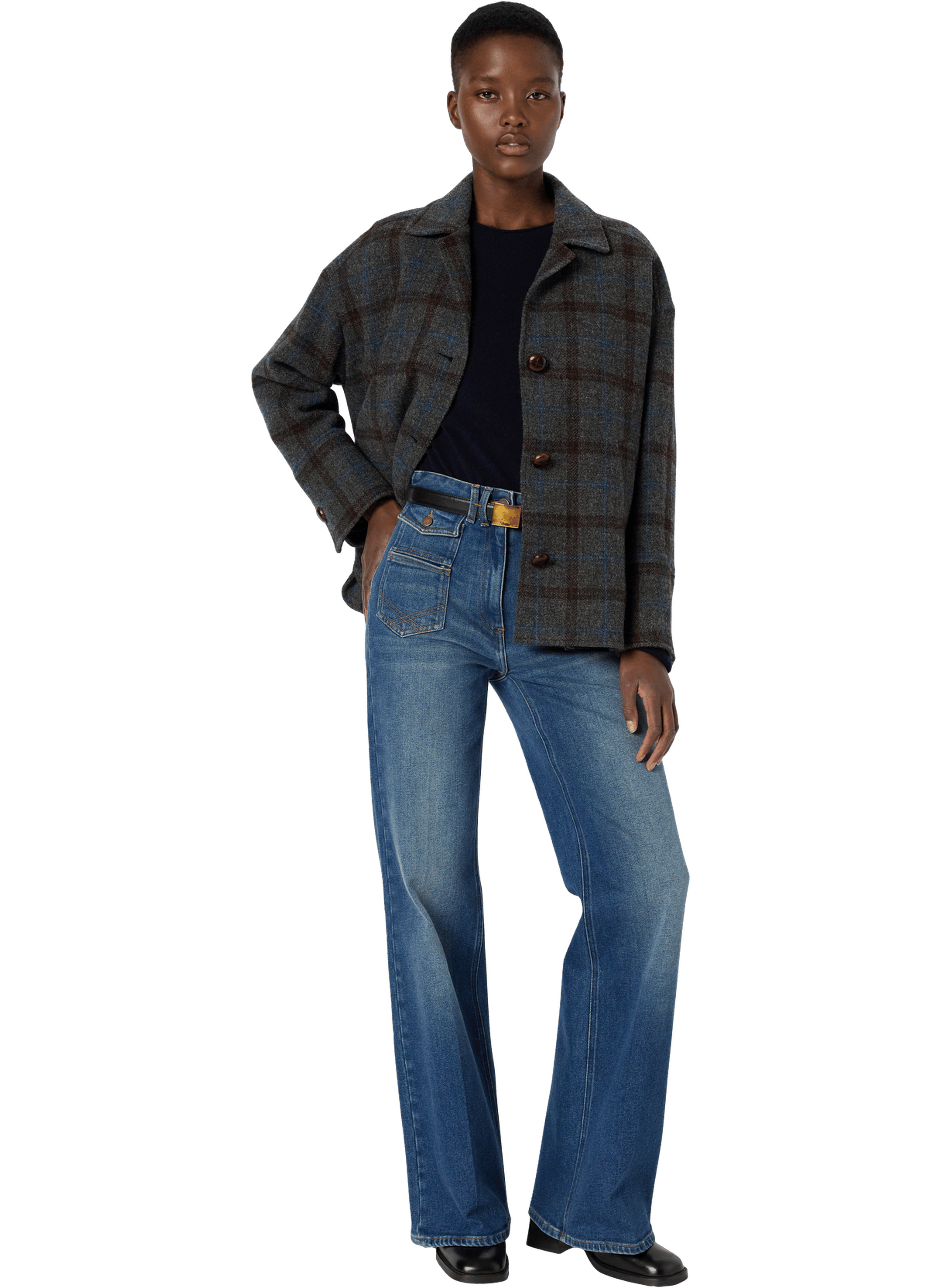 Veste Gérard Darel En Laine Et Cachemire, Taille Petit 44, Couleur Vert Kaki - Très Bon état Occasion