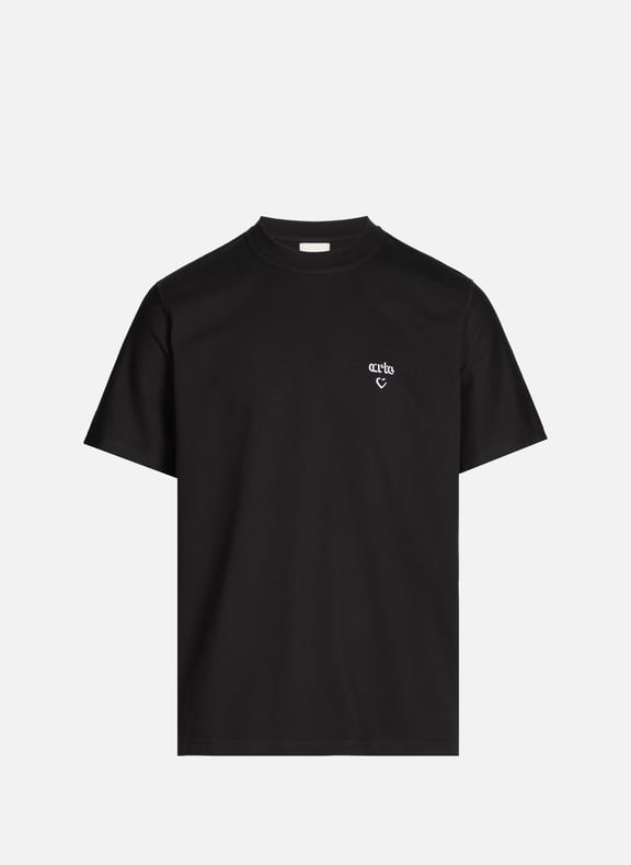 Straight embroidered cotton t-shirt Black by ARTE ANTWERP ARTE ANTWERP Straight embroidered cotton t-shirt Black
