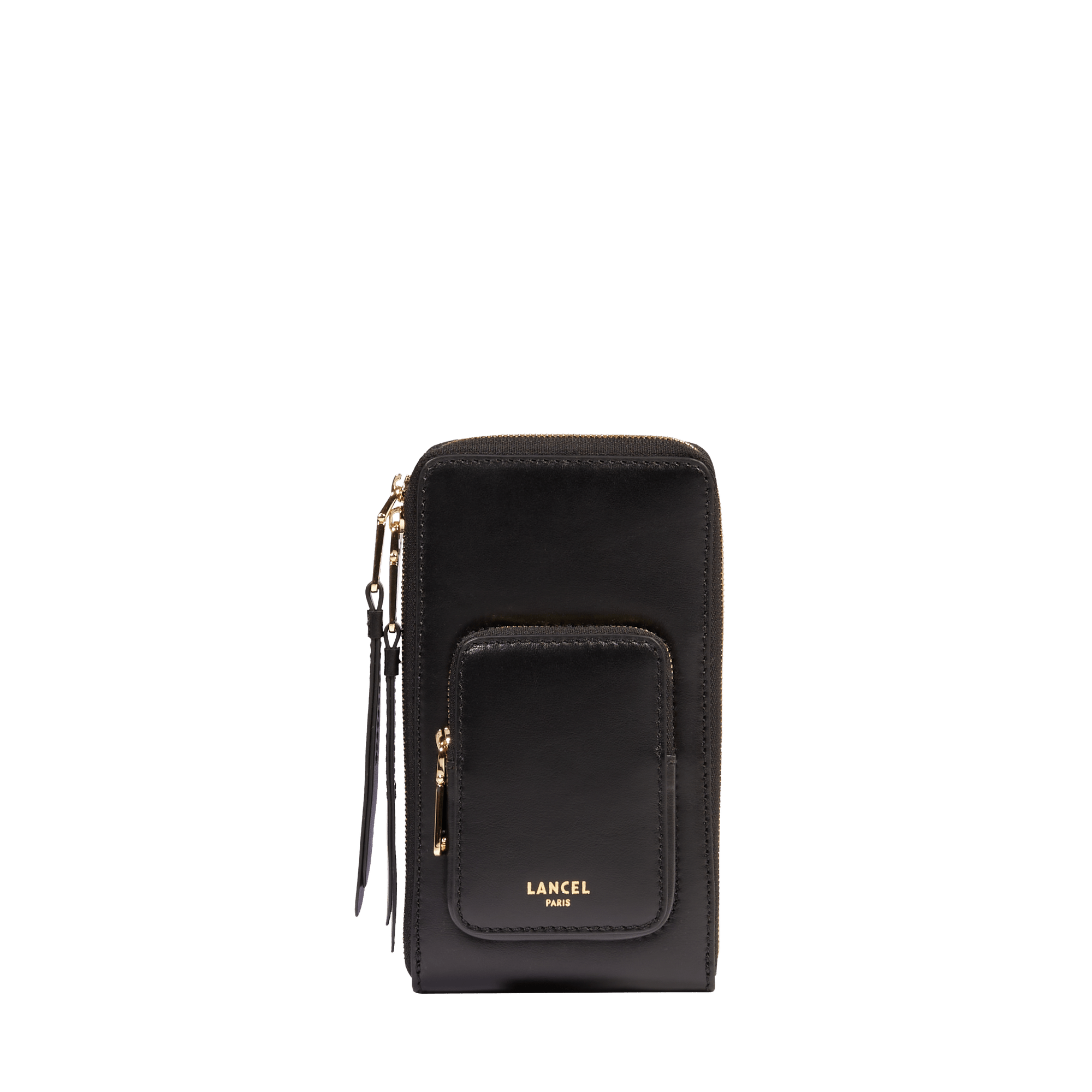 Mini sac vertical zippé avec poche origami de lancel en cuir LANCEL Noir