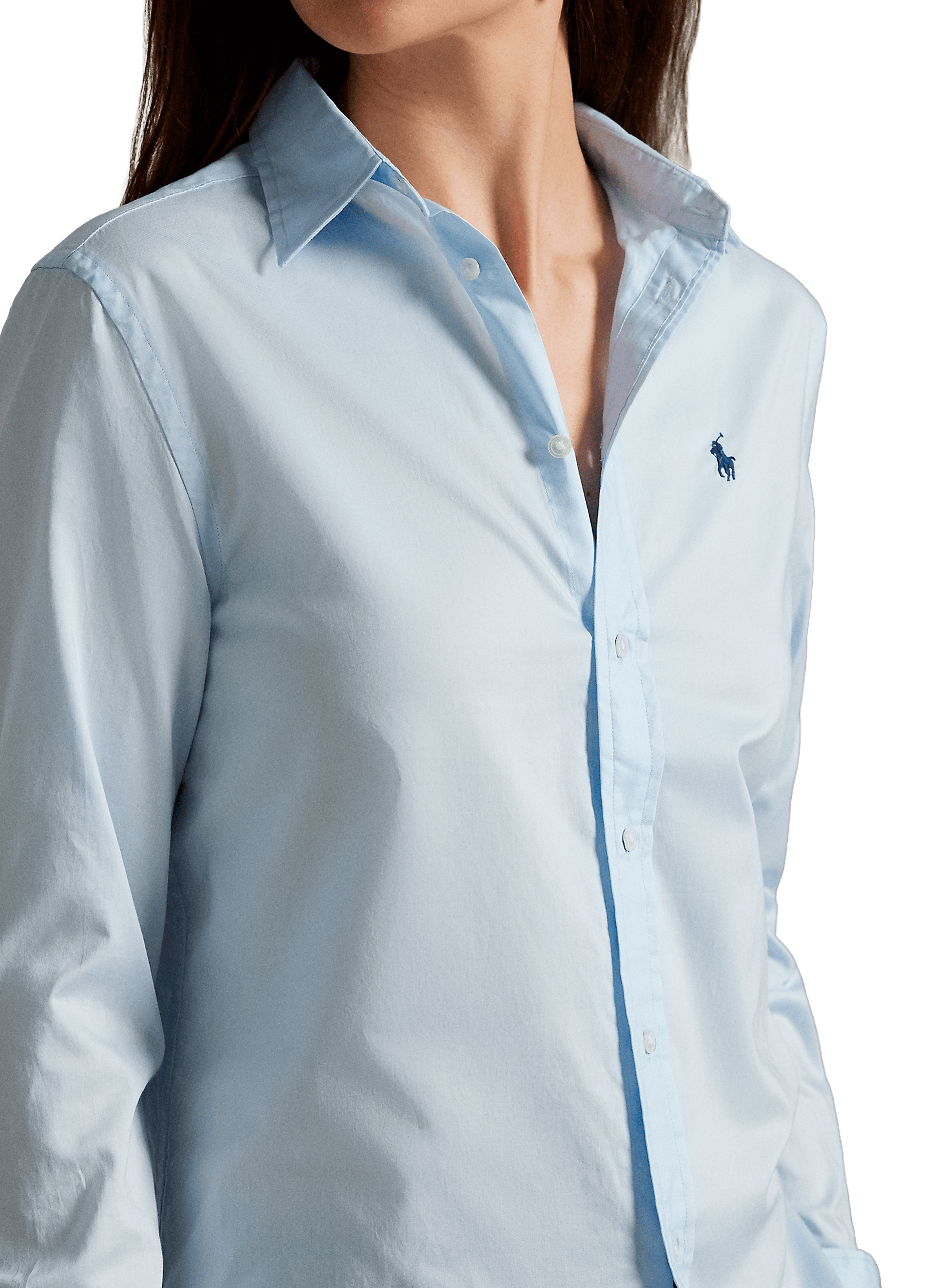 Straight classic collar shirt in cotton POLO RALPH LAUREN Blue