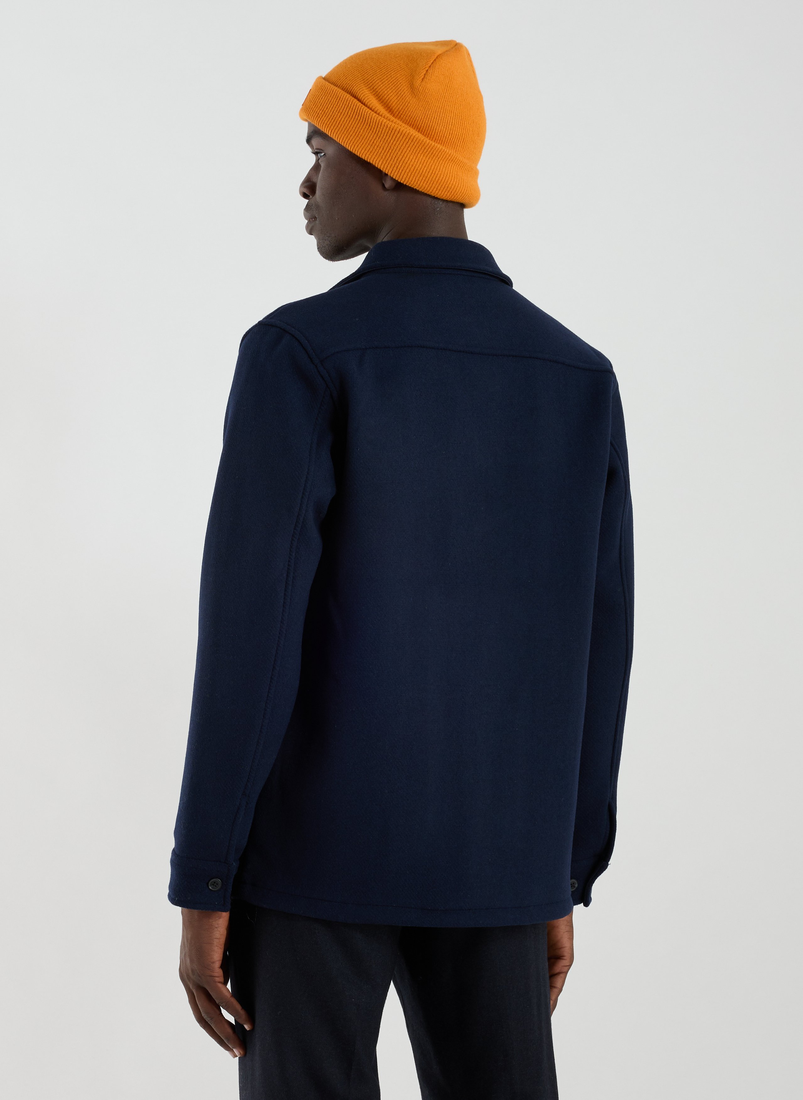 Veste col classique en laine mélangée LES DEUX Bleu