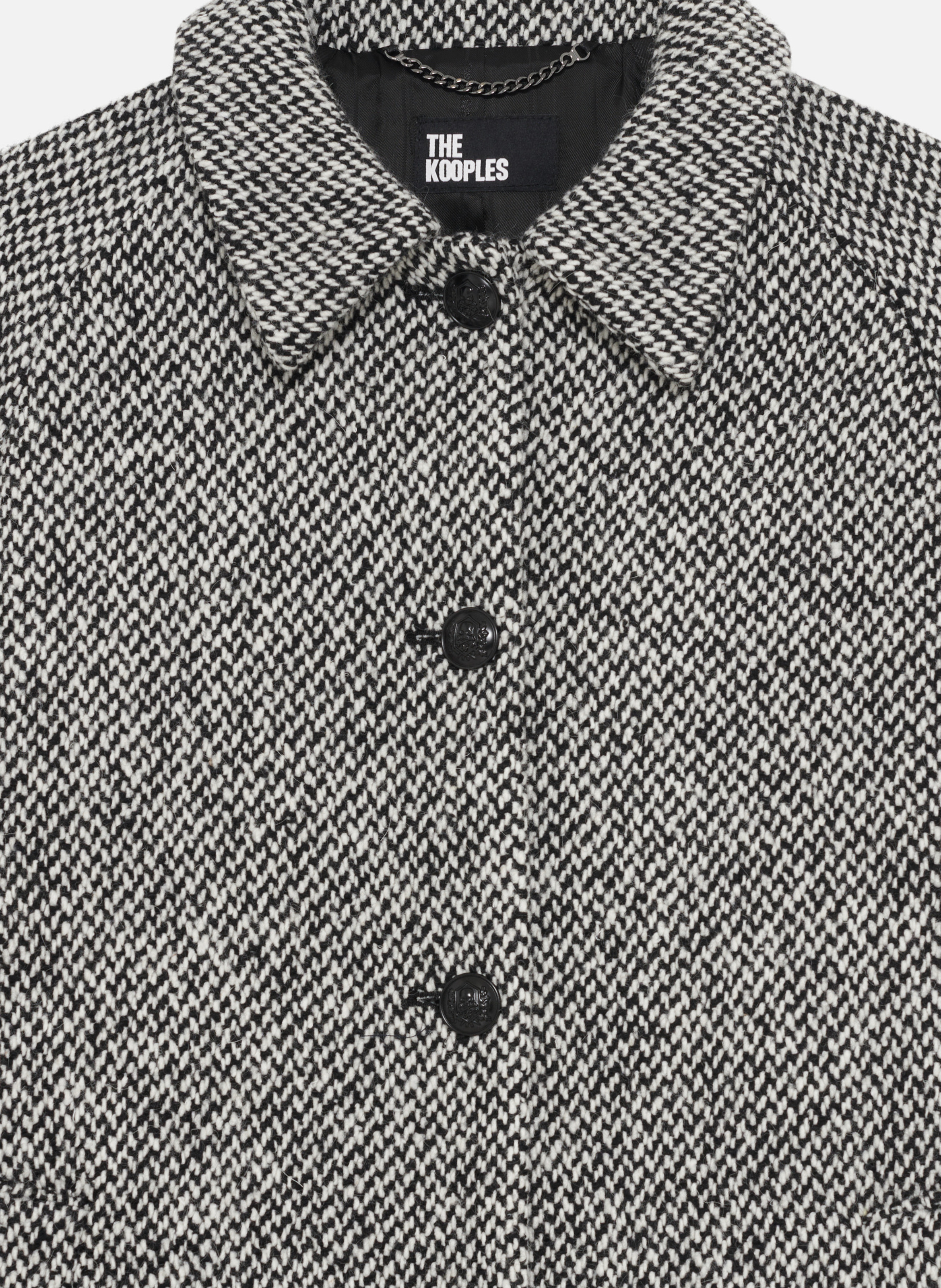 Manteau long à motif graphique THE KOOPLES Blanc