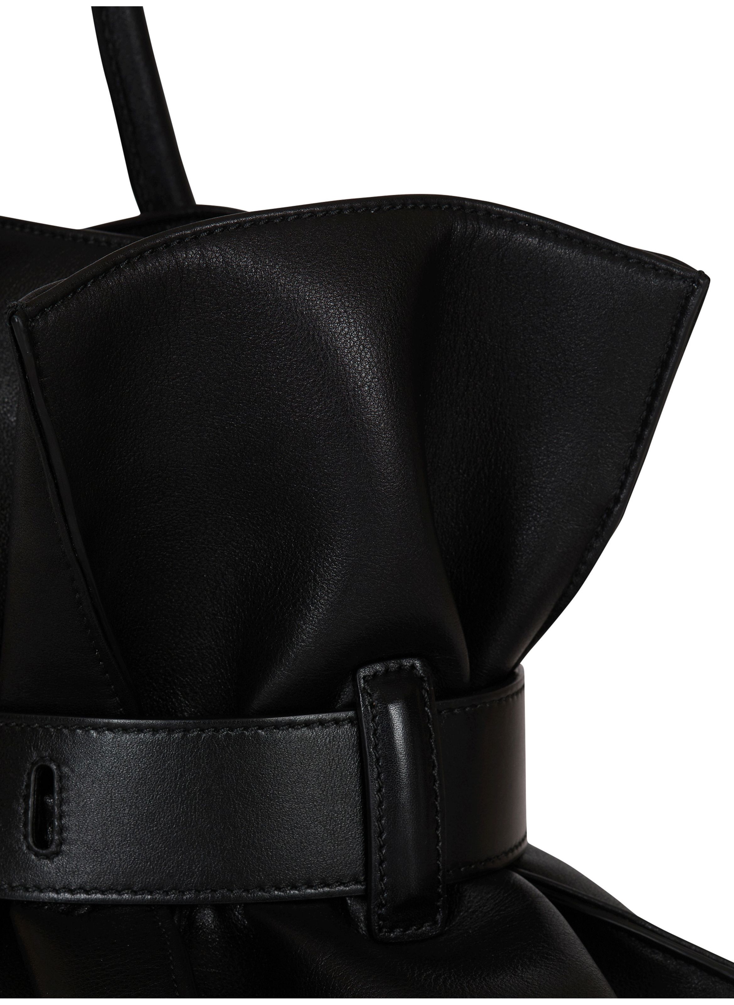 Sac anthem large en cuir de veau BALMAIN Noir