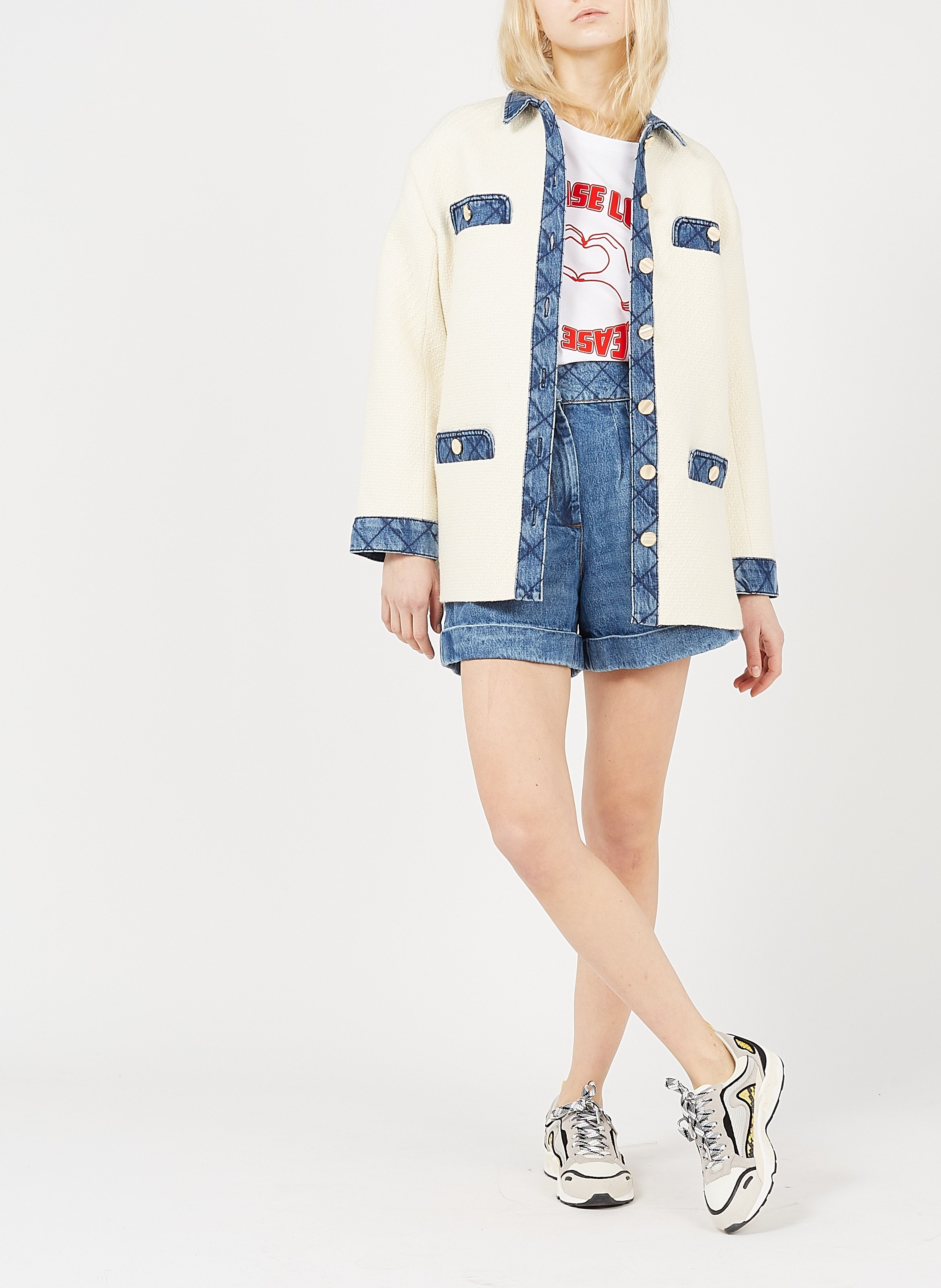 Baskets basses en mesh semelle à motif SANDRO Doré