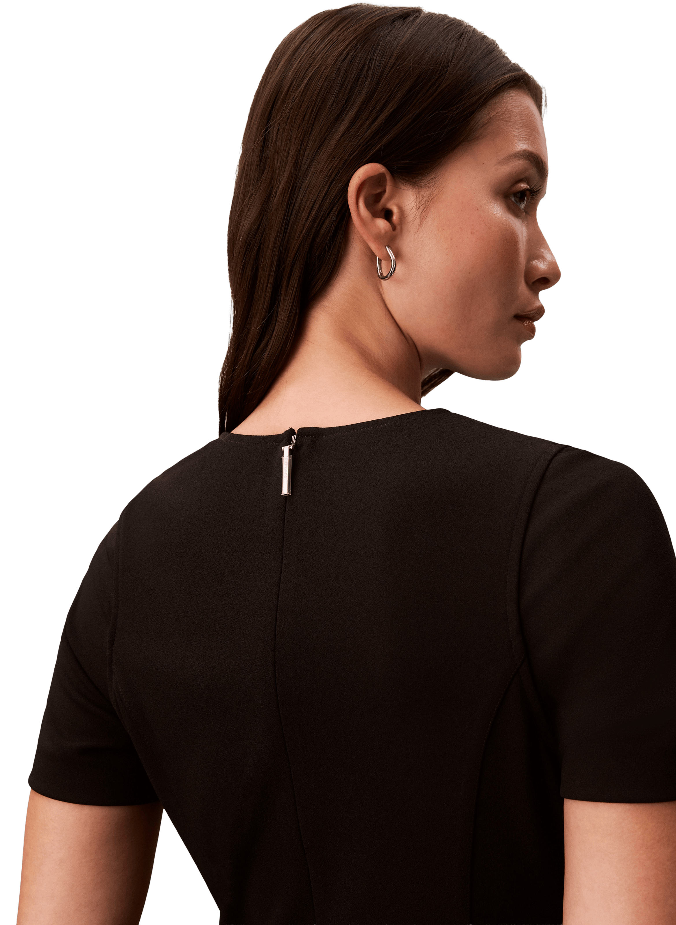 Solid straight dress CALVIN KLEIN Black