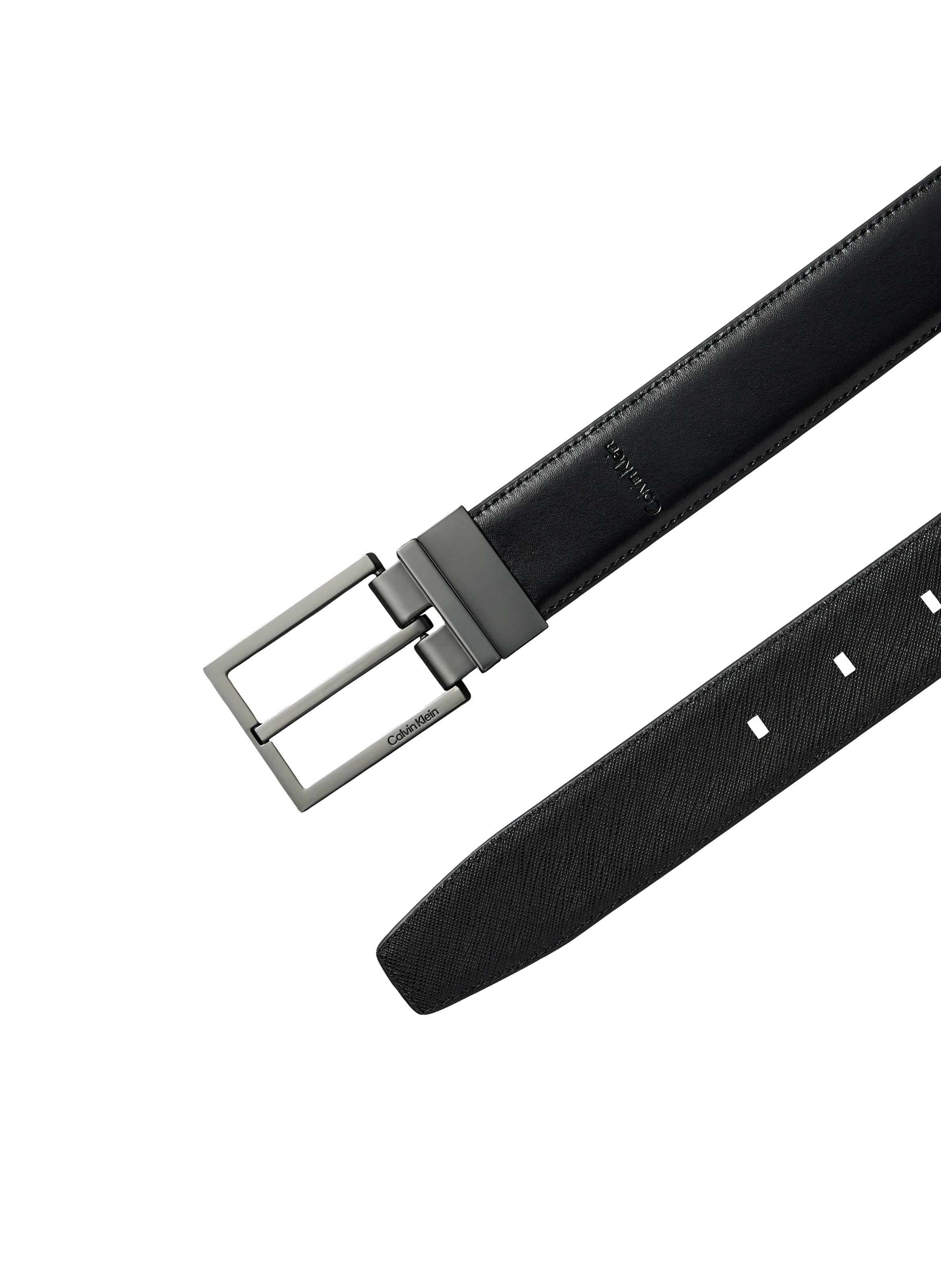 Ceinture à ardillon en cuir CALVIN KLEIN Noir