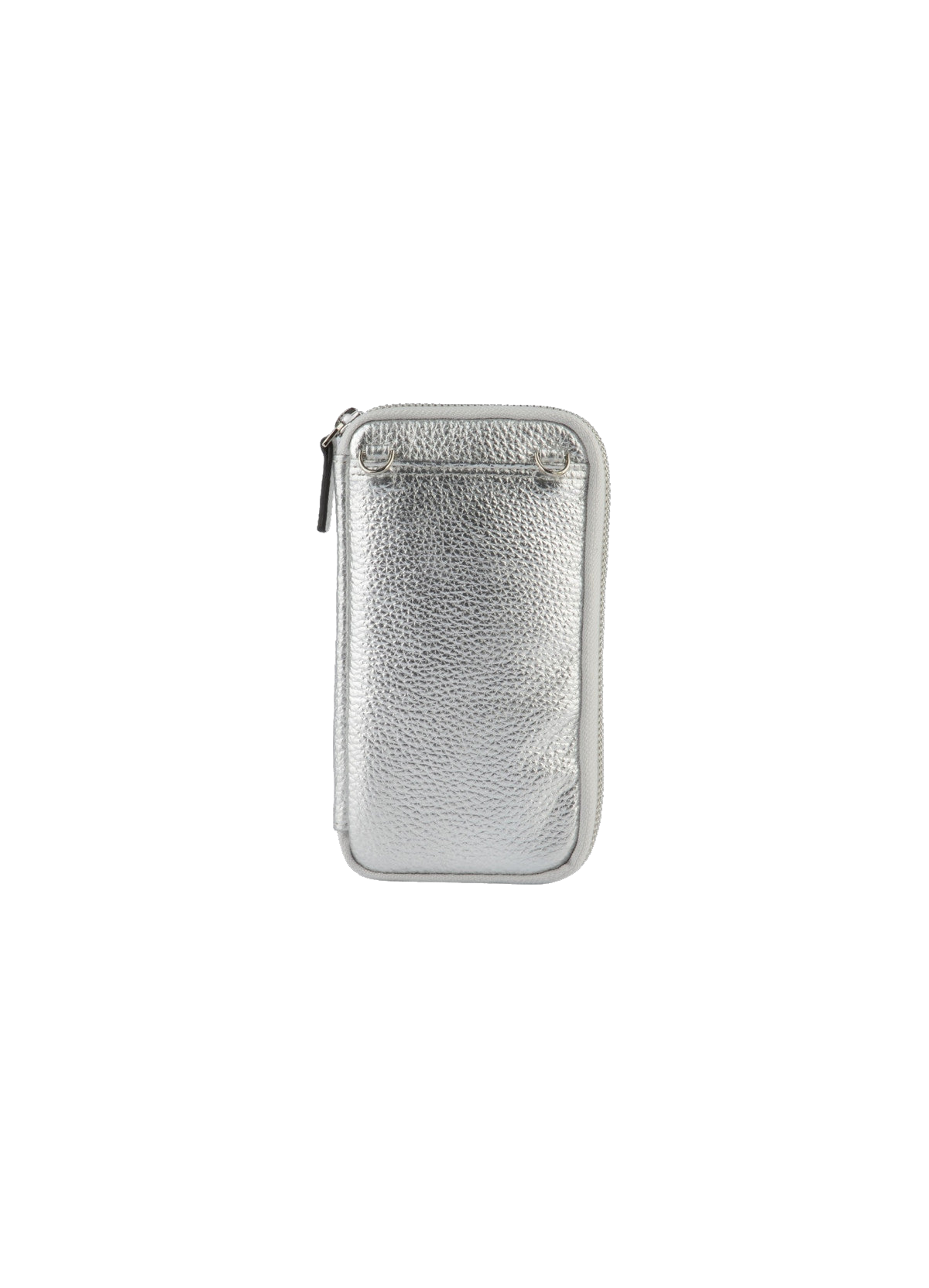 Club | etui téléphone portable en cuir de veau grainé POURCHET Argent