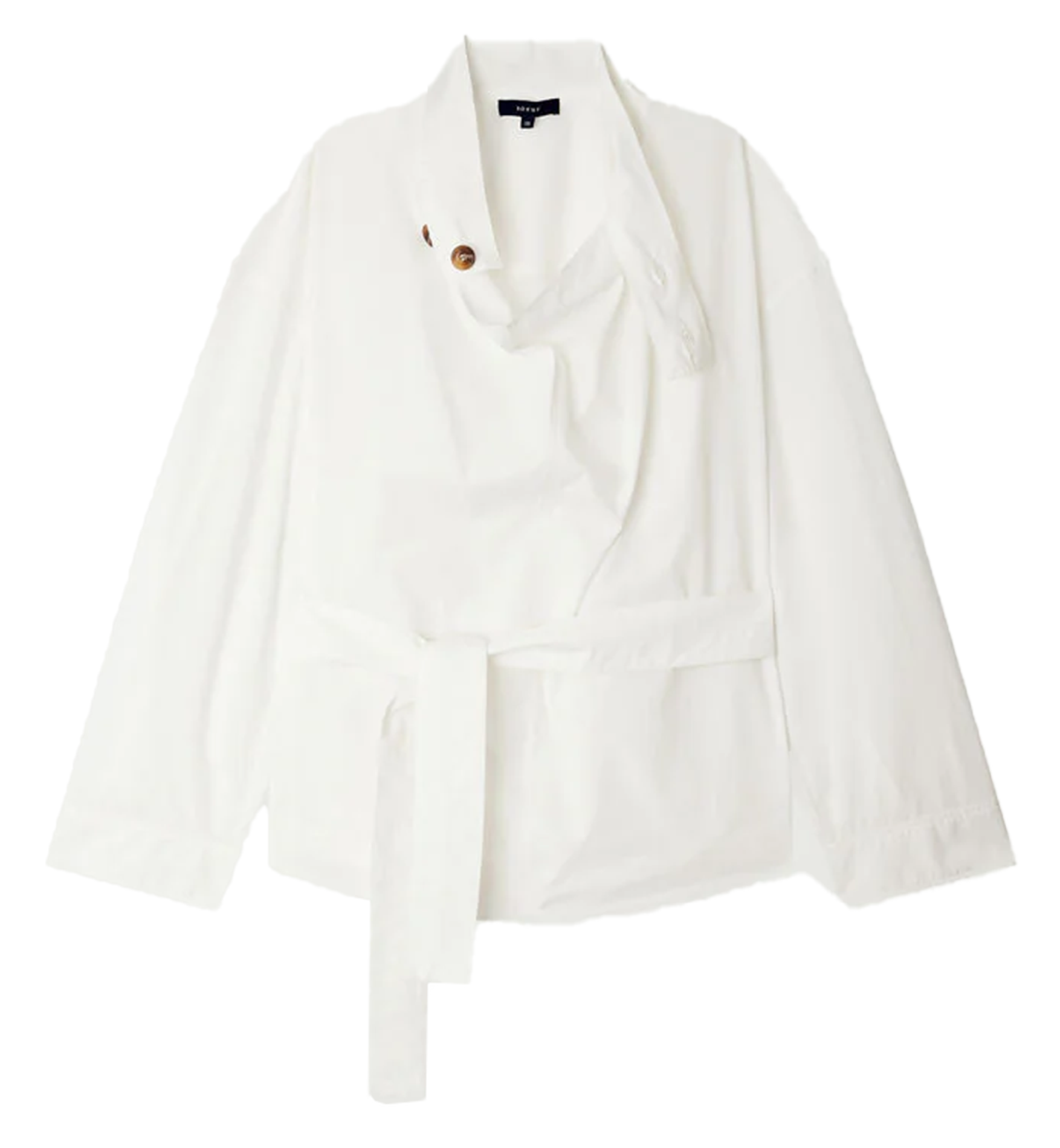 Blouse ample col montant en coton bio felicite SOEUR Beige