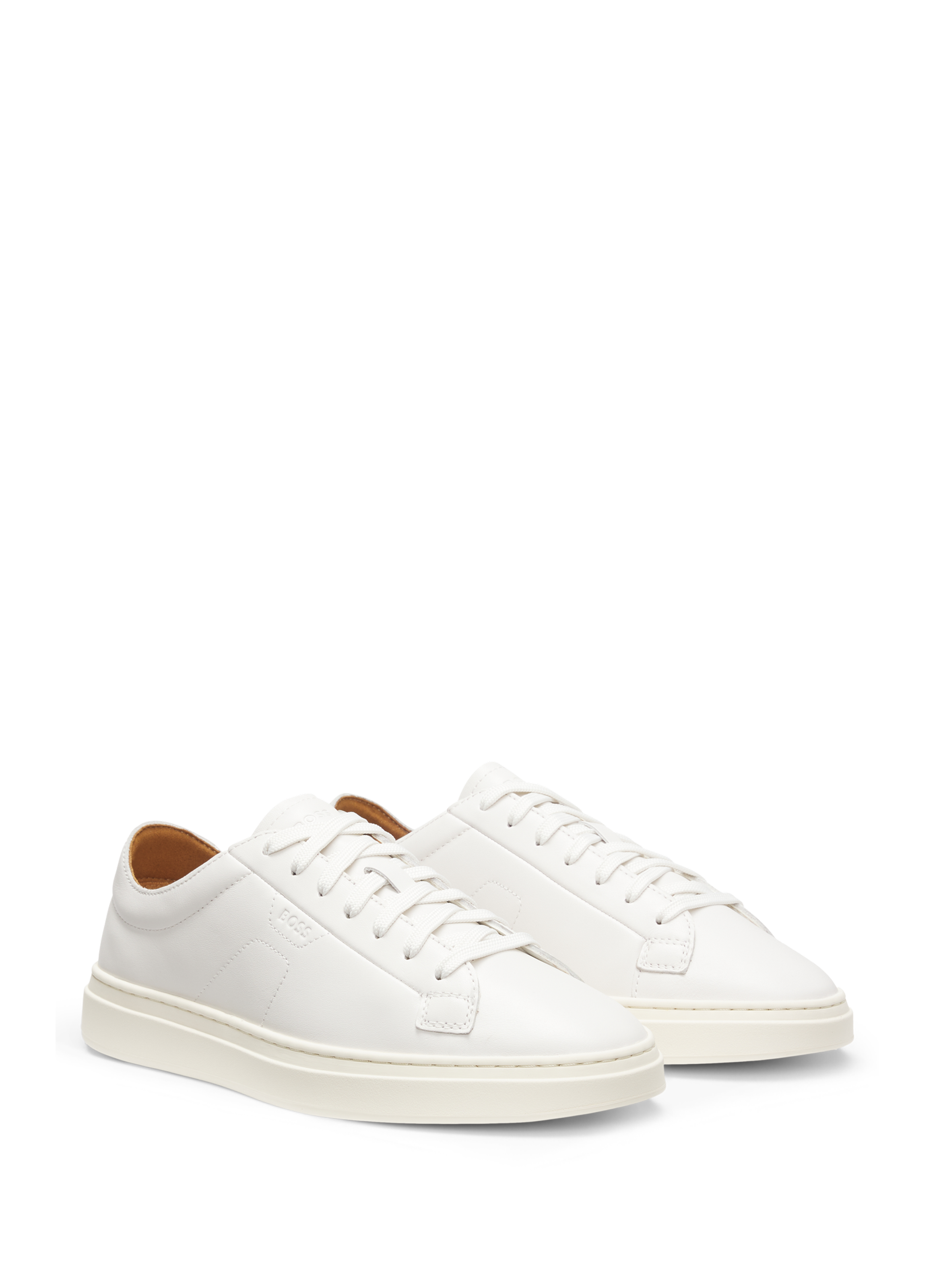 Baskets basses Kieran en cuir de vache HUGO BOSS Blanc