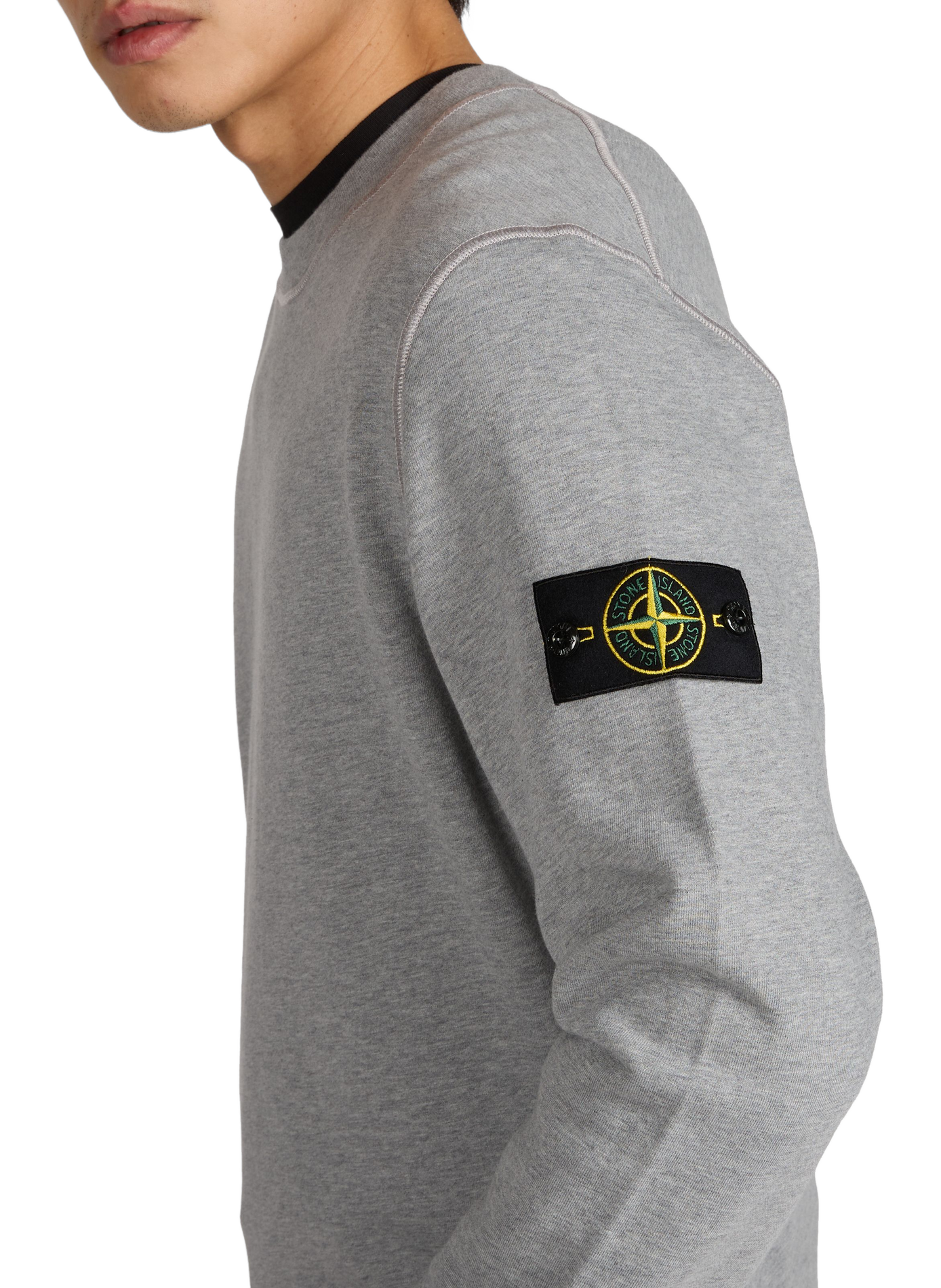 Sweatshirt en coton STONE ISLAND Gris