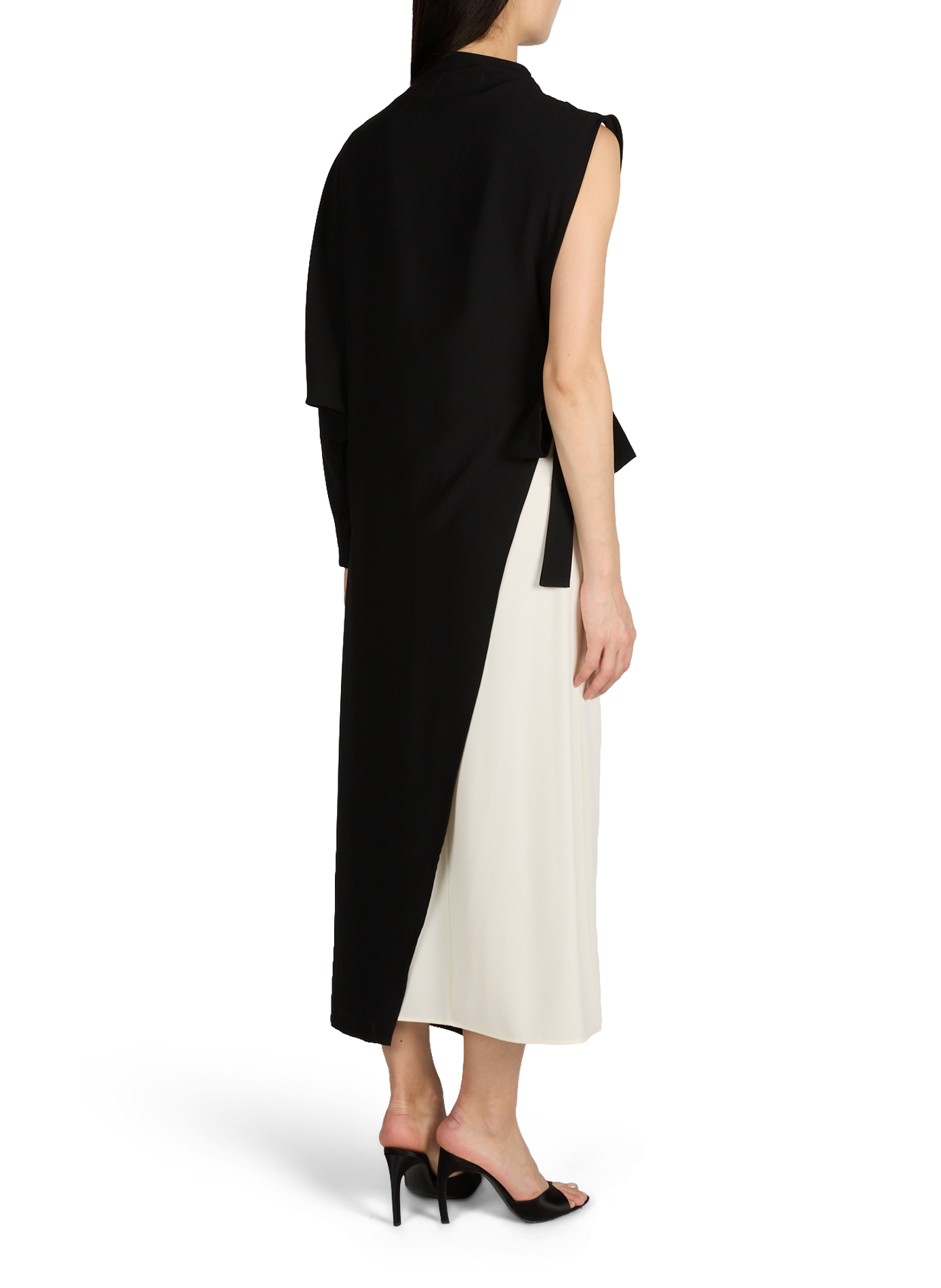 Long asymmetrical bi-color dress ADOLFO DOMINGUEZ Multicolour