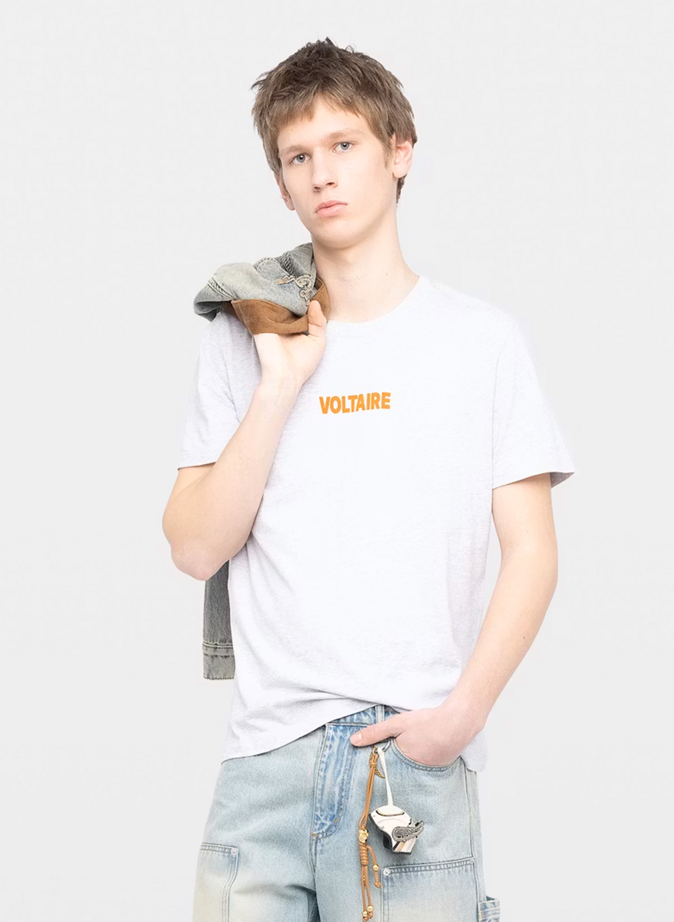 Tee-shirt imprimé col rond tommy ZADIG&VOLTAIRE Gris