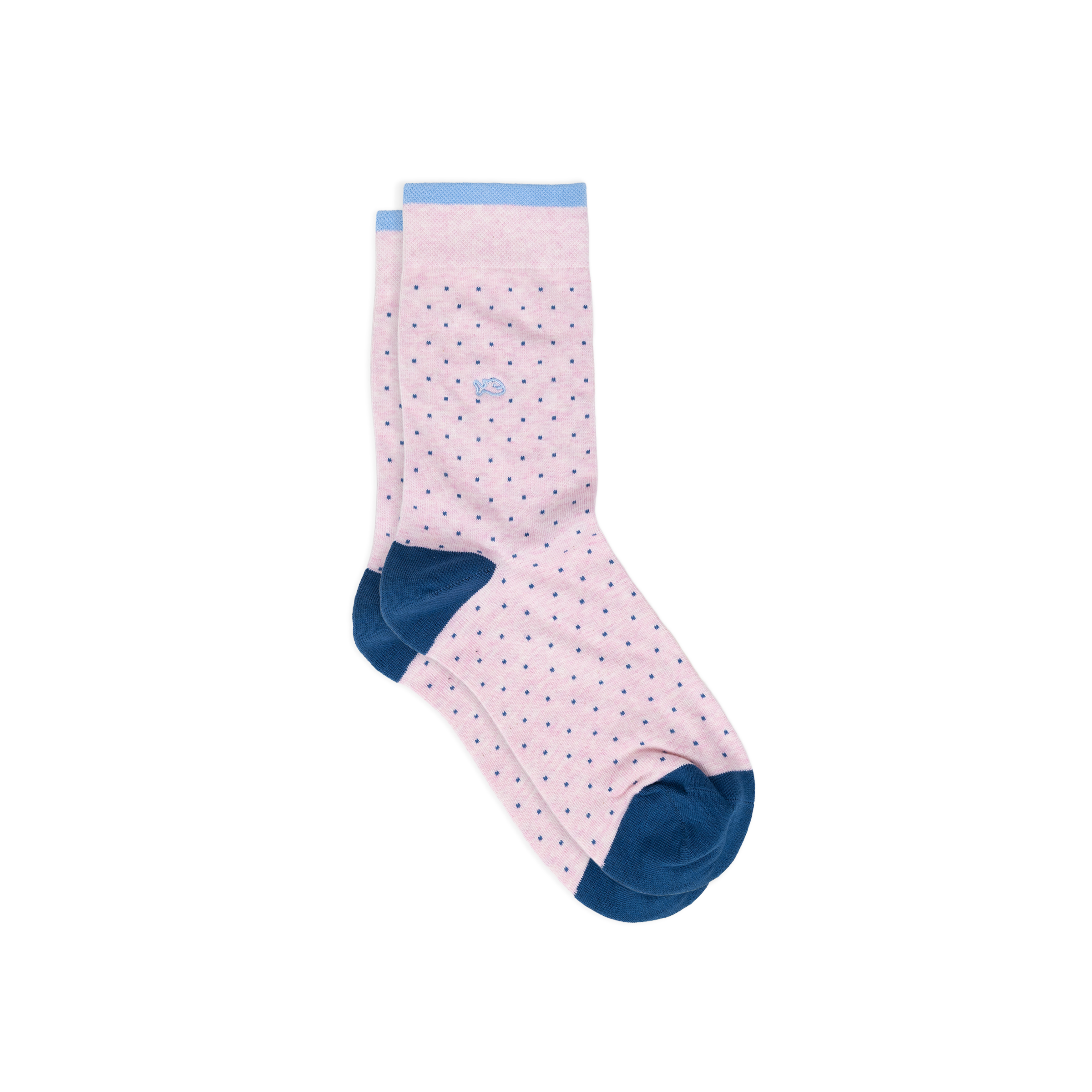 Chaussettes en coton peigné à pois BILLYBELT Rose