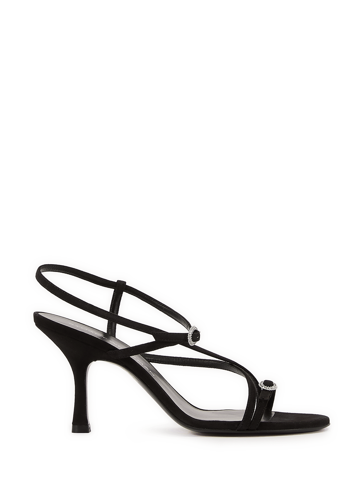 Strappy 85 leather heeled sandals STUART WEITZMAN Black