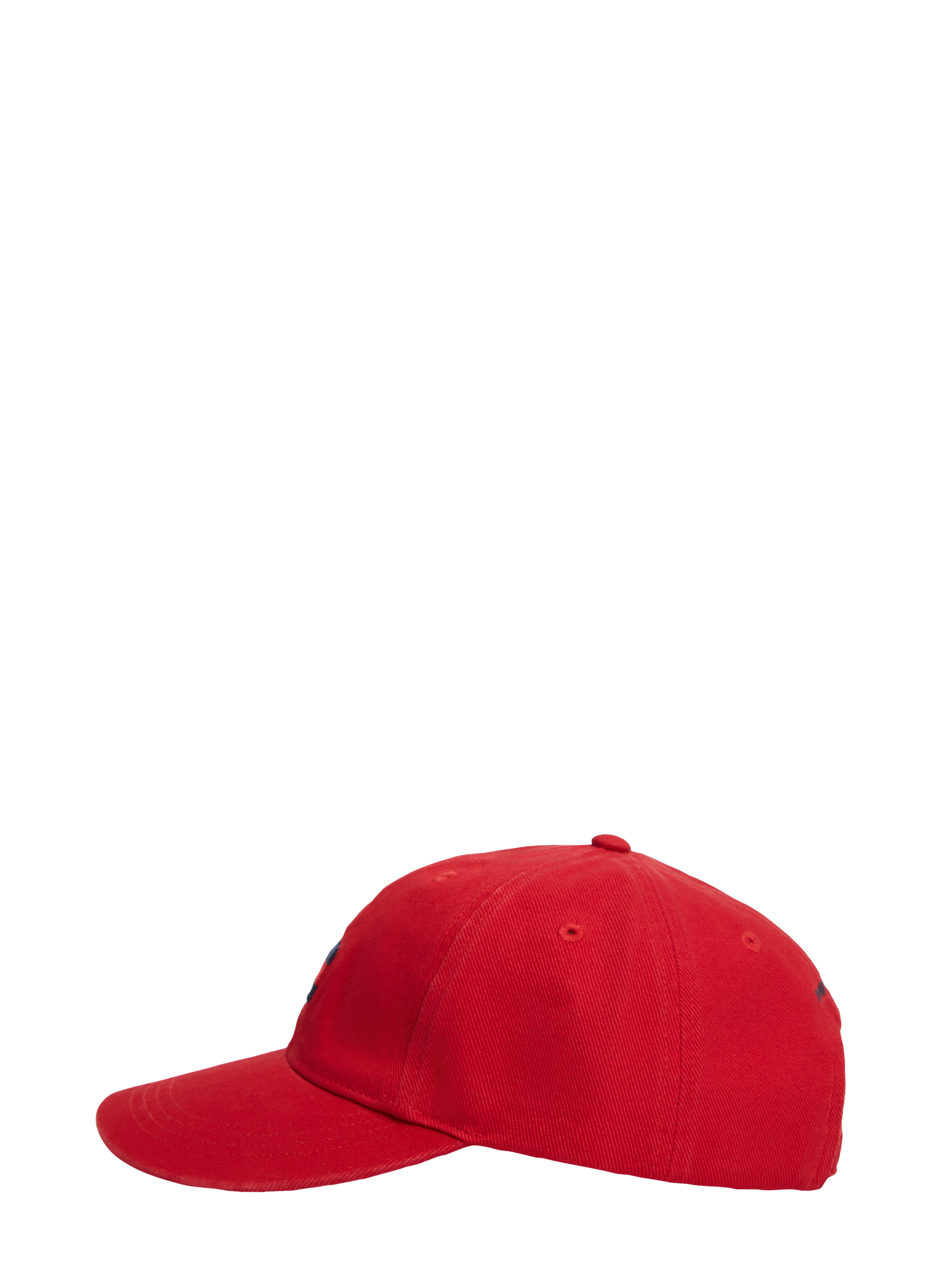 Cotton Logo Baseball Cap TOMMY HILFIGER Red