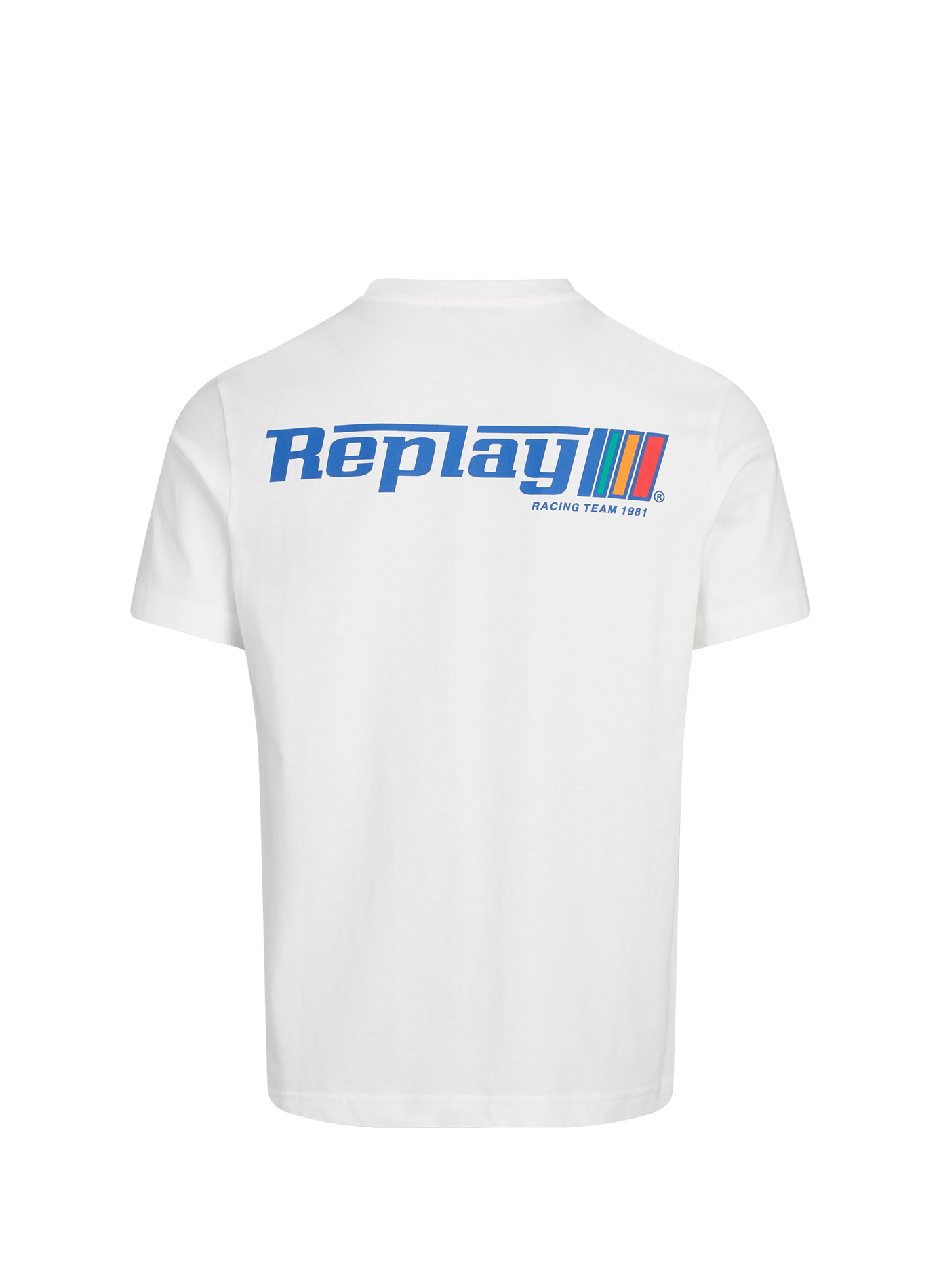 T-shirt droit à logo en coton REPLAY Blanc