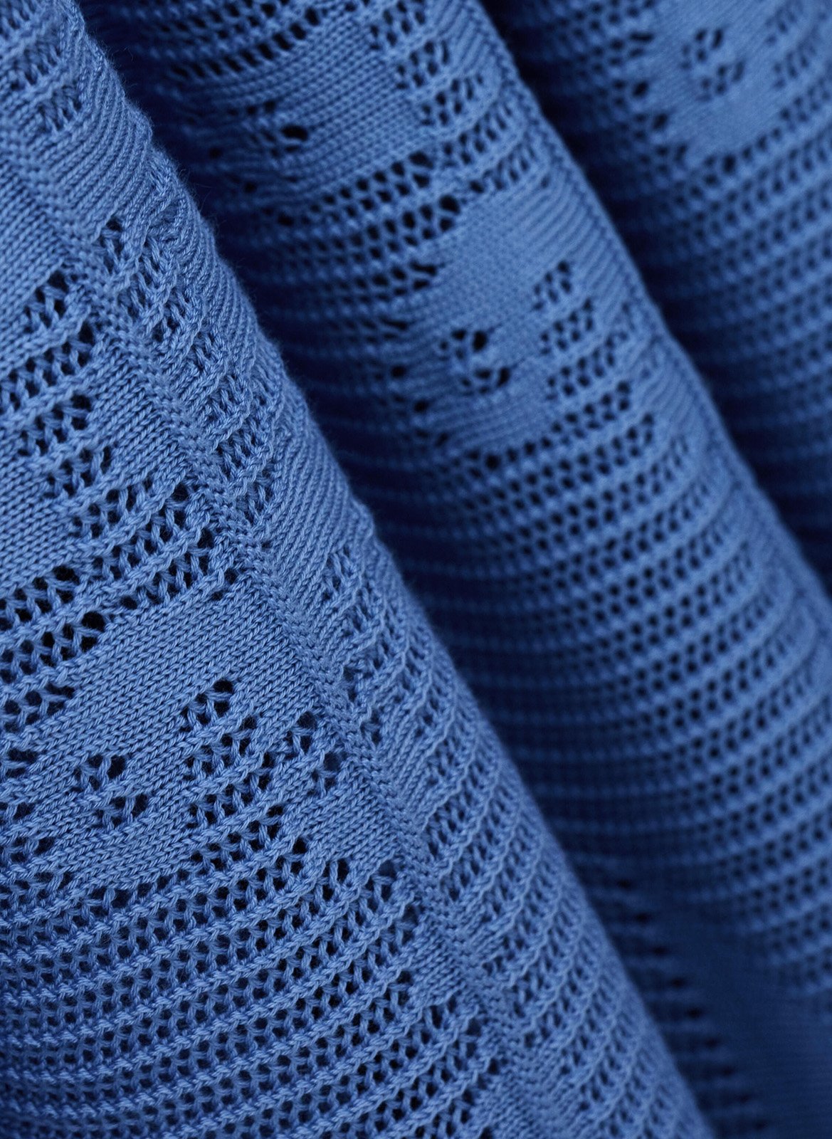 Jupe longue évasée à détails ajourés serta BA&SH Bleu