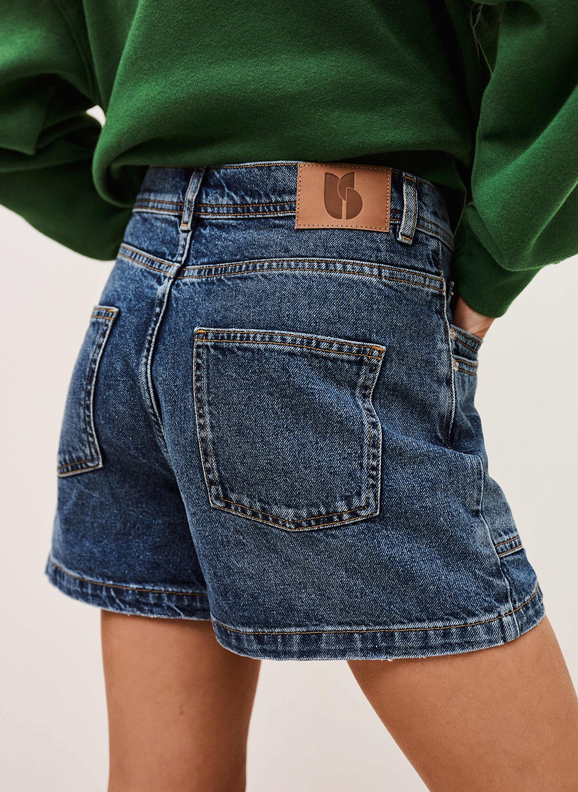 Short large en jean zevy BA&SH Bleu