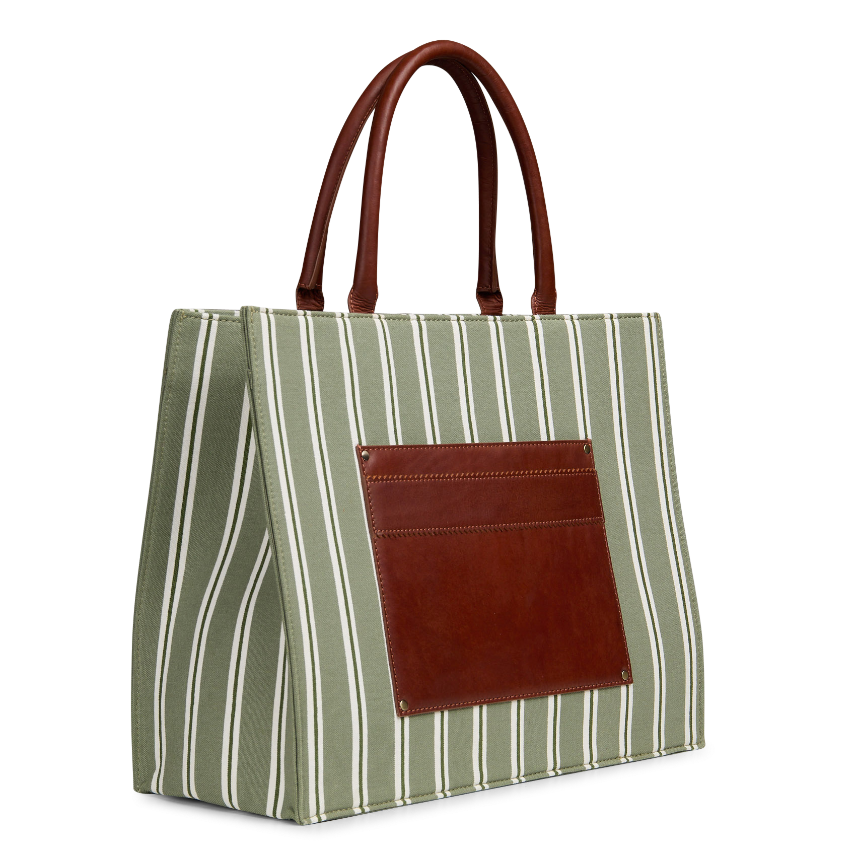 Sac cabas en coton matt MAISON 123 Kaki