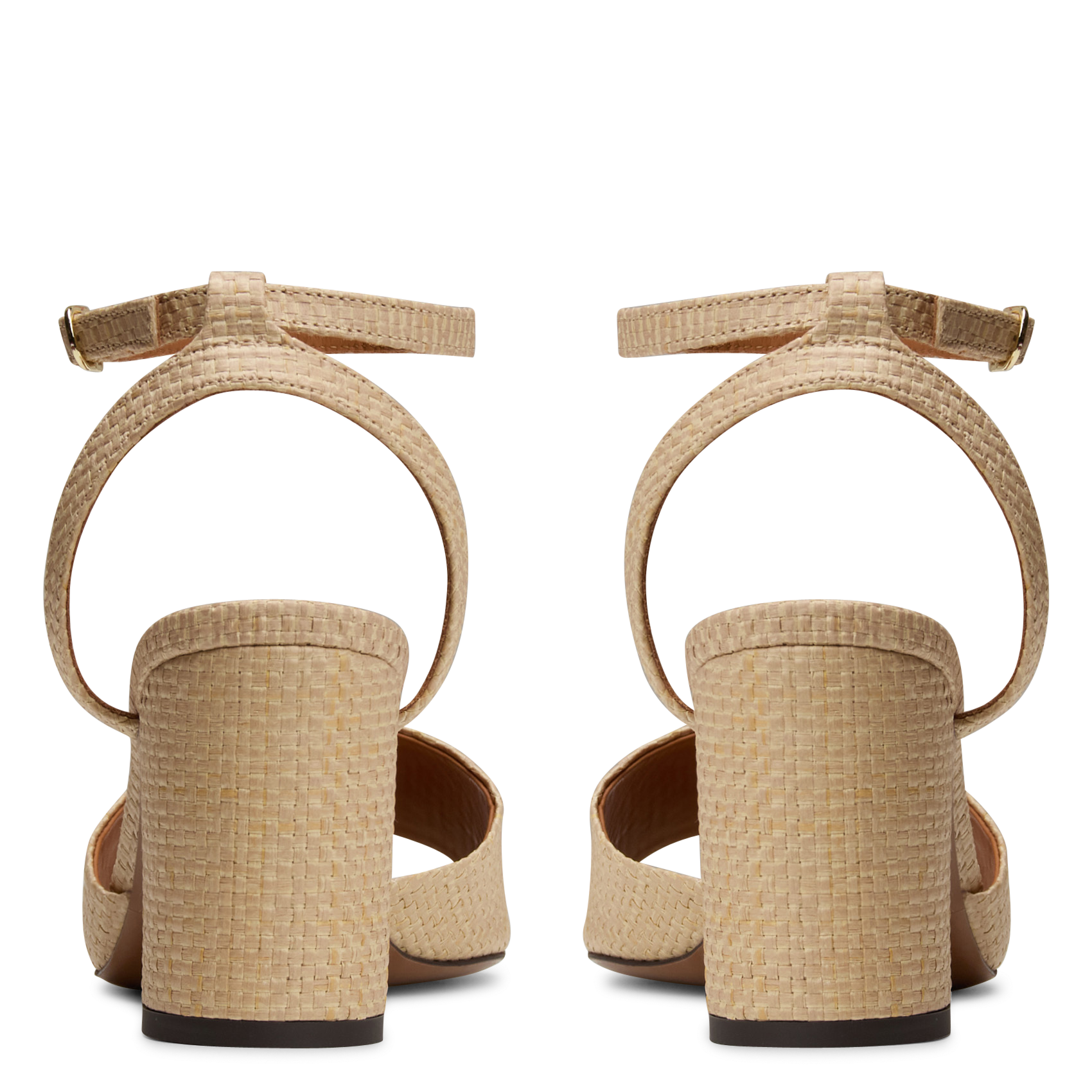 Sandales à talons en raphia n°789 RIVECOUR Beige