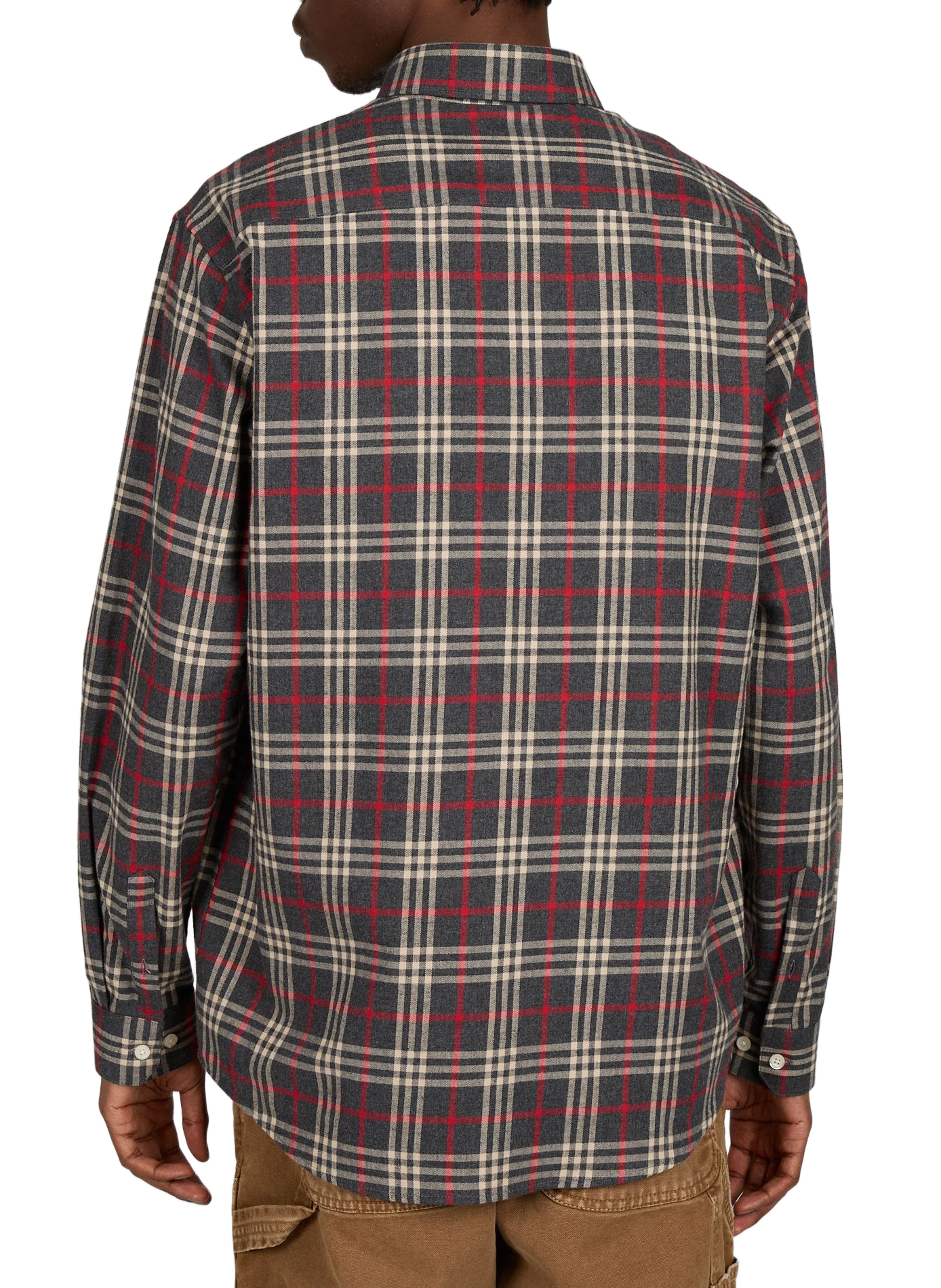 Iflane checkered cotton shirt with American collar | Grey AU PRINTEMPS PARIS Men