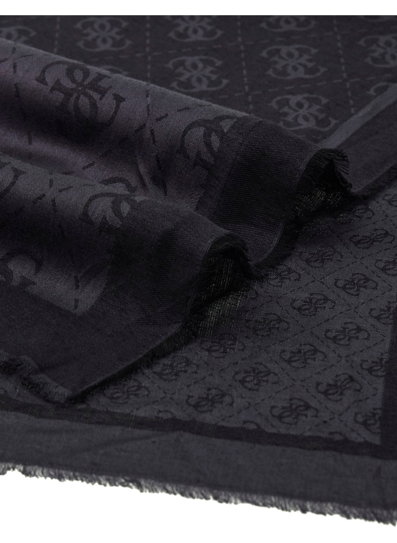 Embroidered scarf GUESS Black