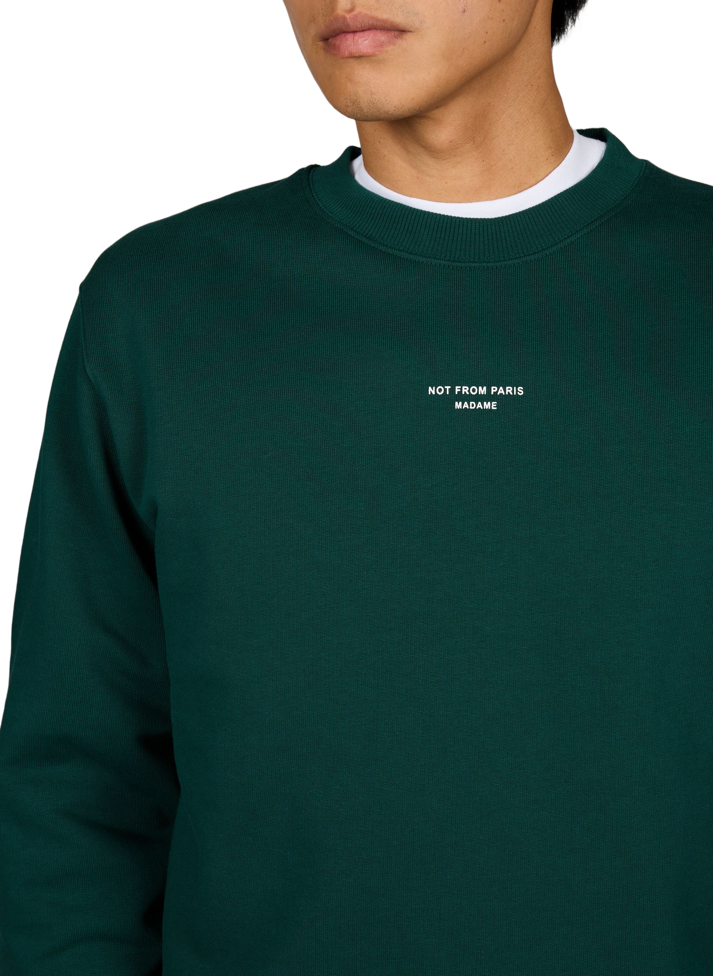 Sweat à col rond en coton | Vert DROLE DE MONSIEUR Homme