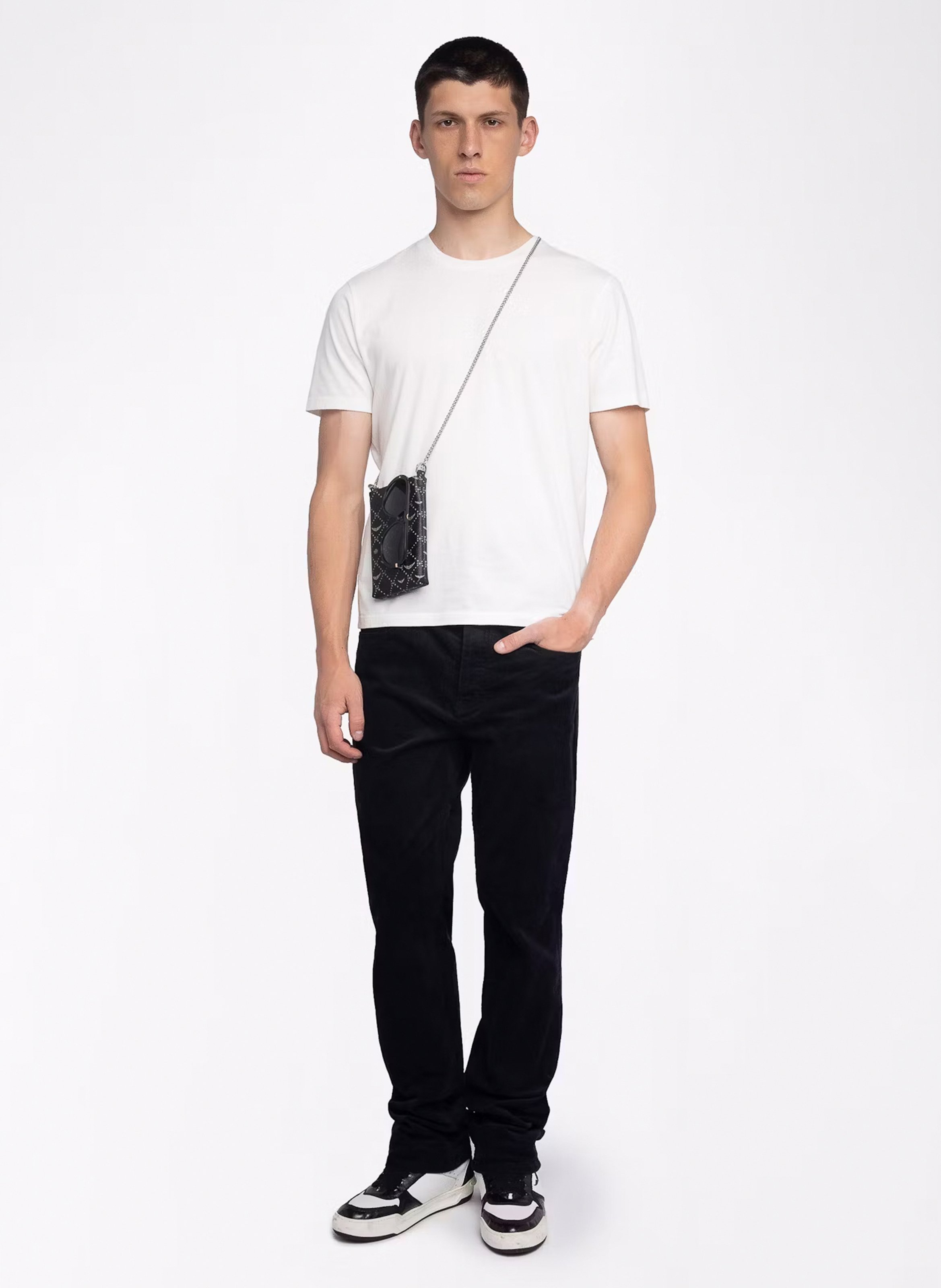 Tee-shirt col rond en coton tommy ZADIG&VOLTAIRE Blanc