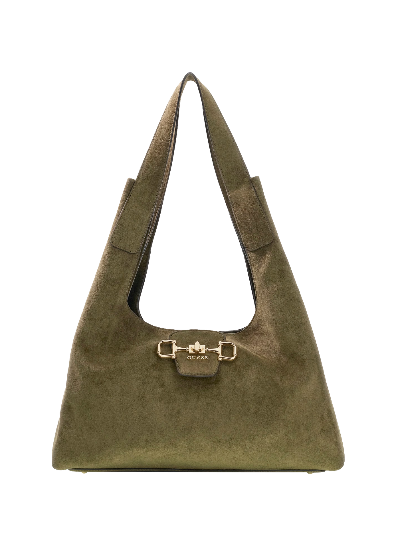 Wildleder-Hobo-Tasche GUESS Grun
